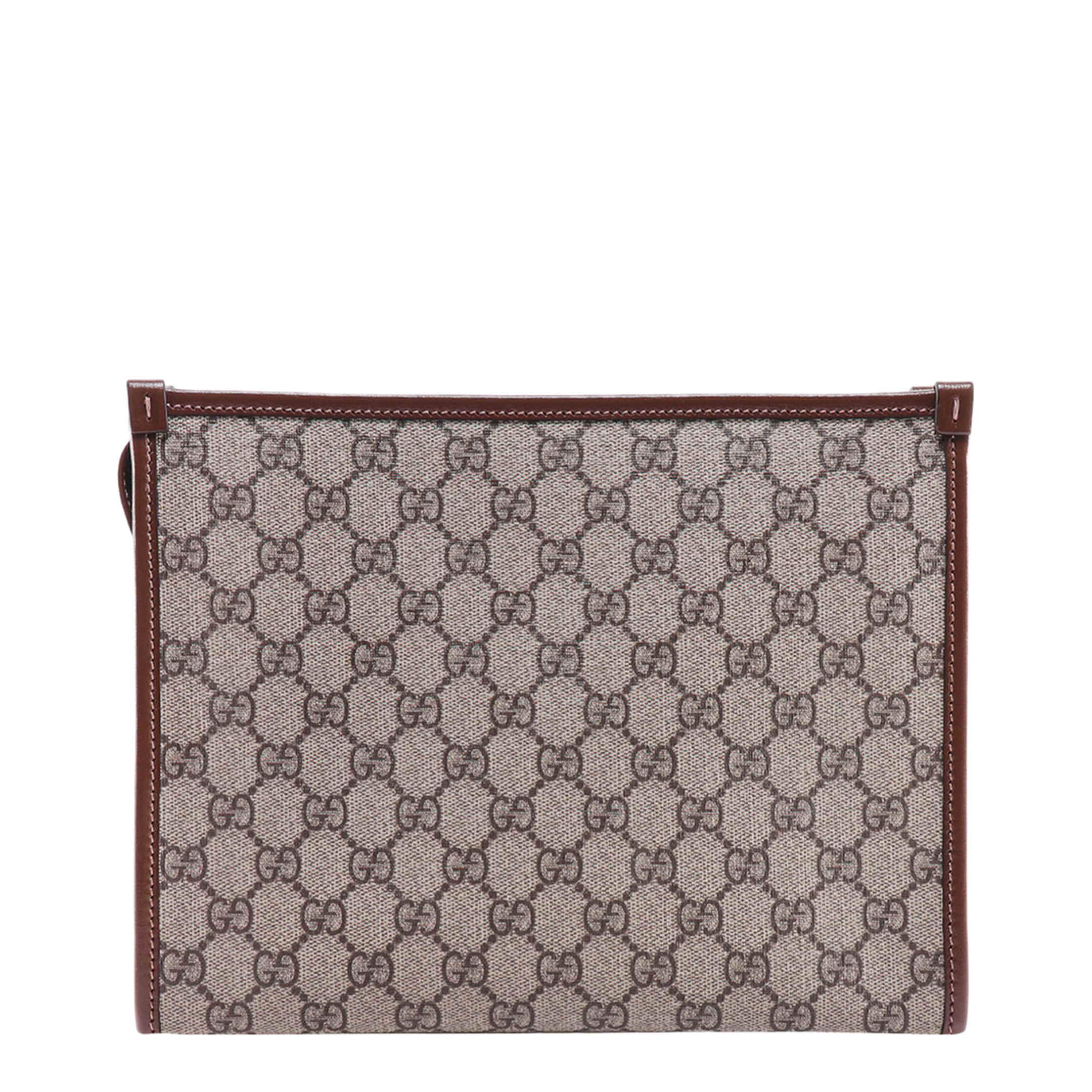 GG Supreme Clutch Bags - Beige/Brown - Image 2