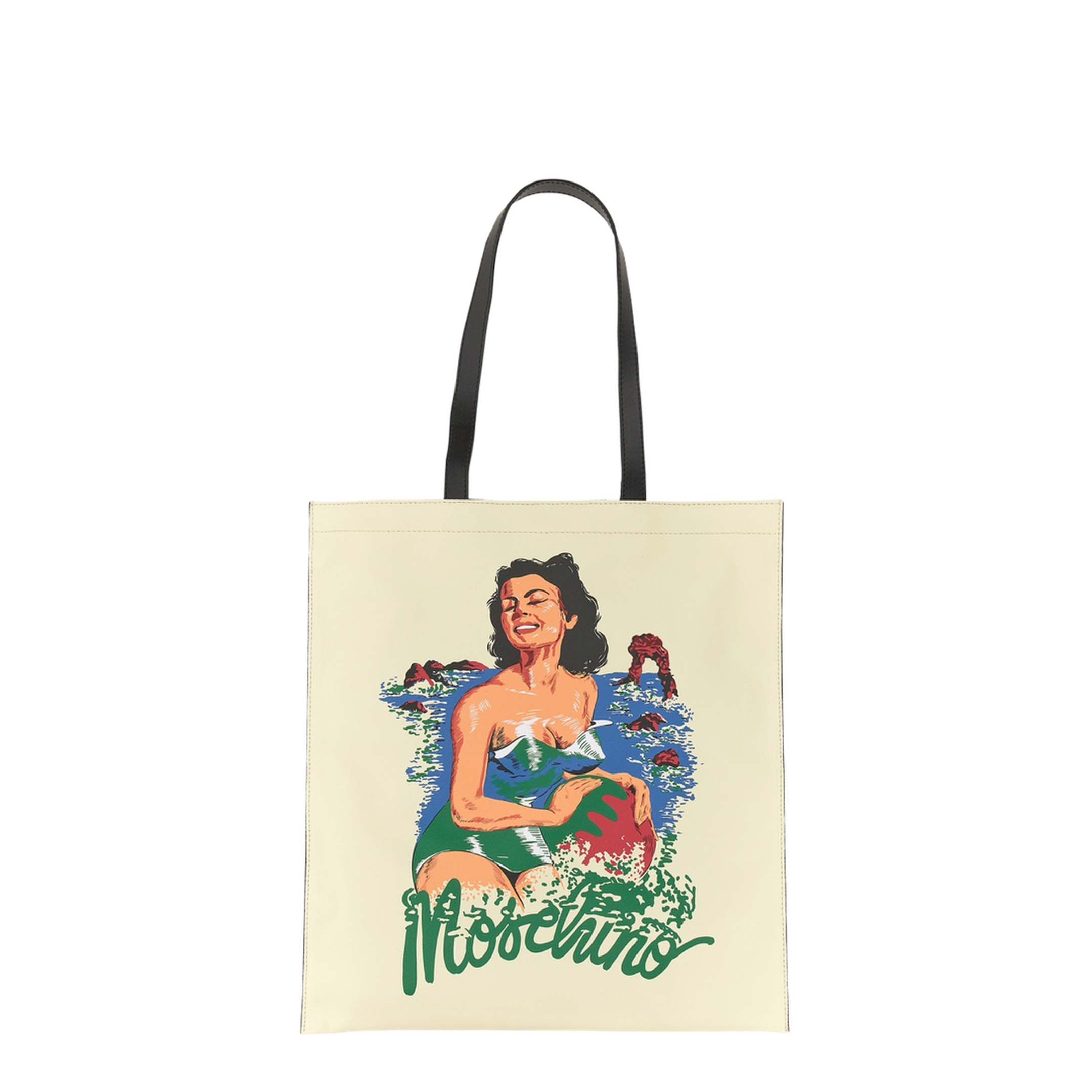 Hawaiian Print Tote Bag - Yellow - Image 1