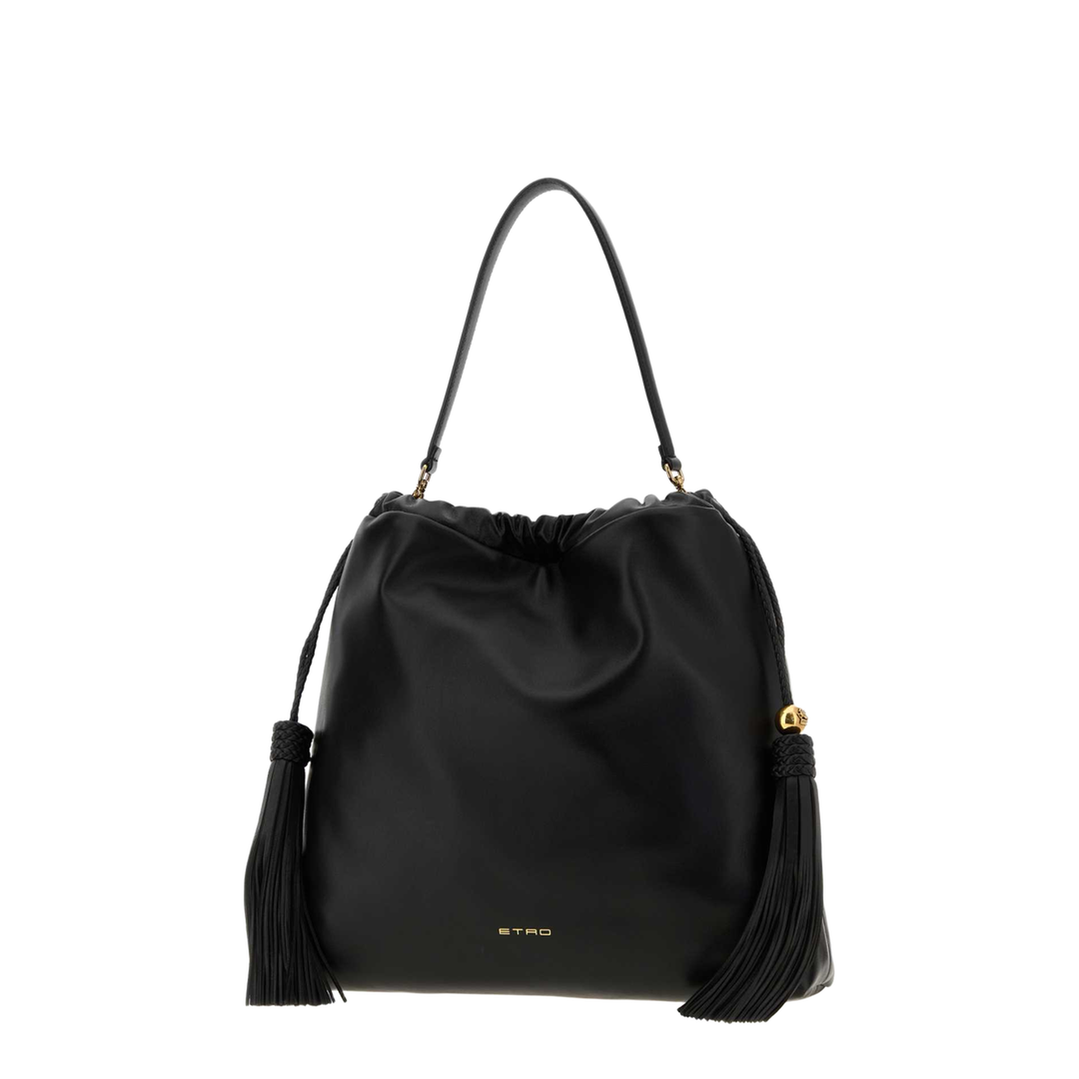 Kalispera Medium Leather Bucket Bag - Nero - Image 2