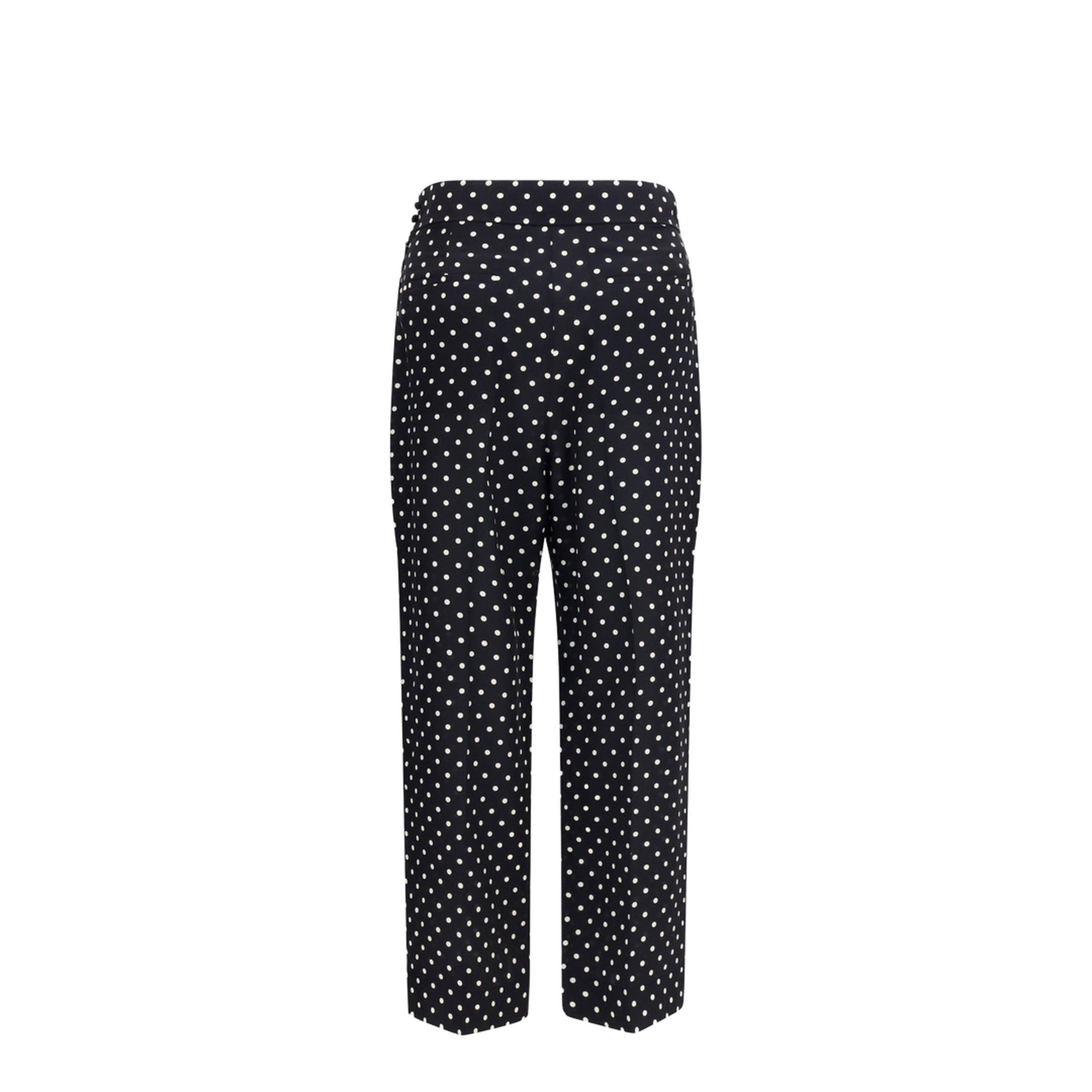 Polka-dot crêpe de chine Pants - Image 2