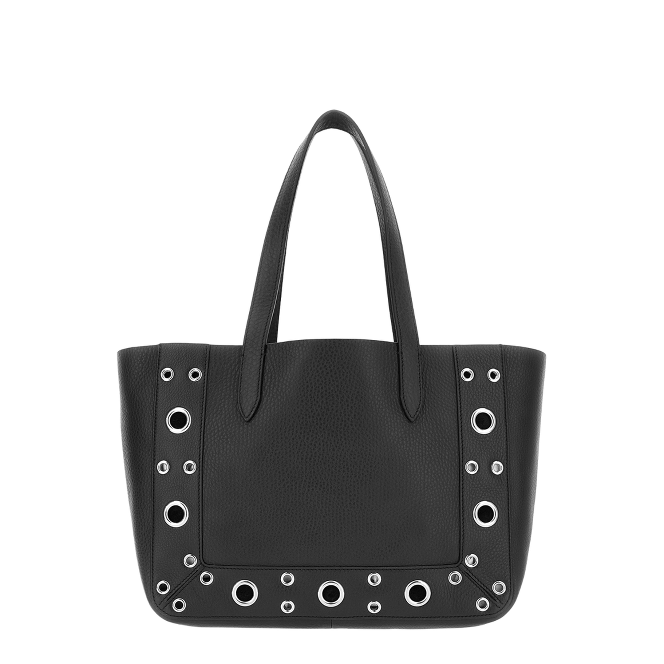 Black Leather Small Nellcôte Shopping Bag - Image 3