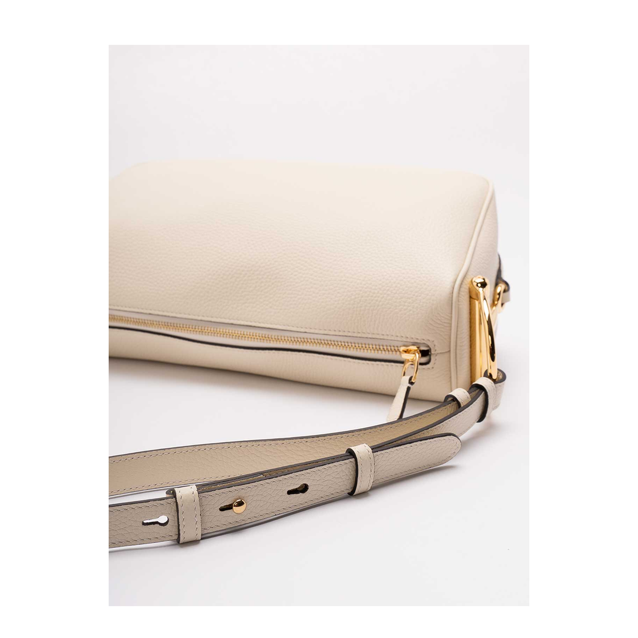 Half Horsebit Medium Calfskin Shoulder Bag - New Ivoire - Image 5