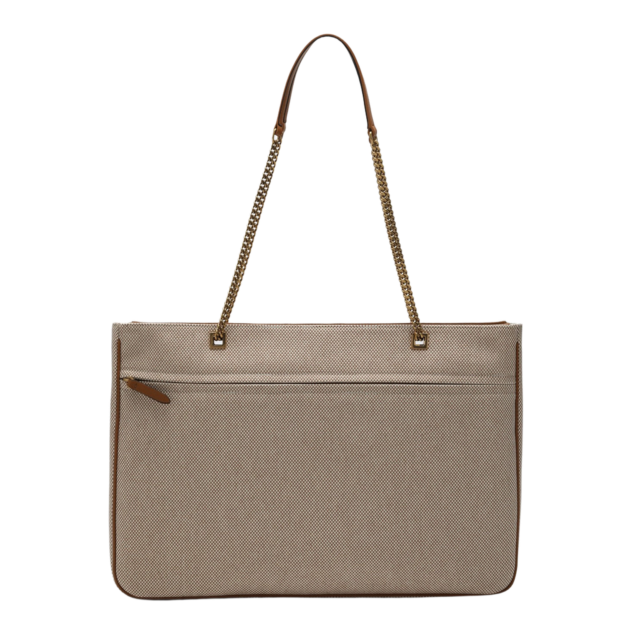 Large Viva Superstar Bag in Natural/Spice Canvas - Image 2