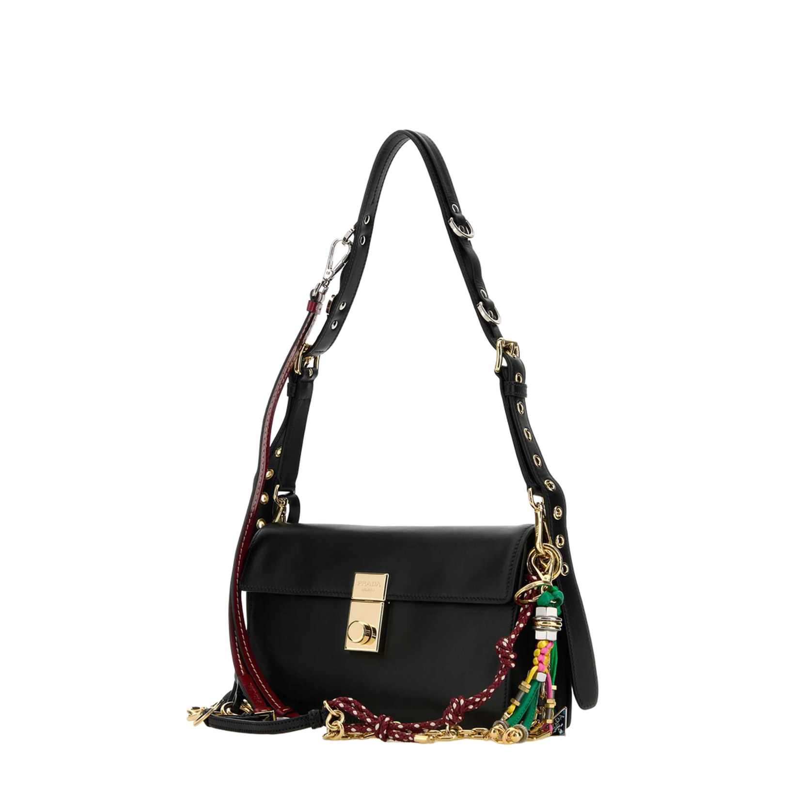 Soft Sound Small Calfskin Shoulder Bag - Black - Image 2