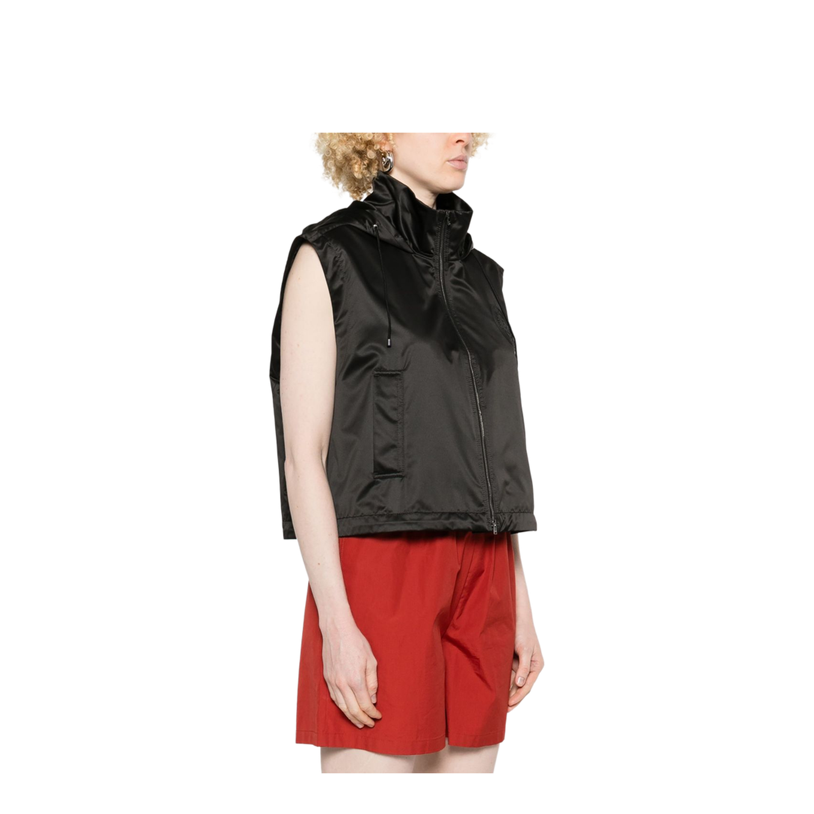 Cropped Gilet with High Collar - Image 4