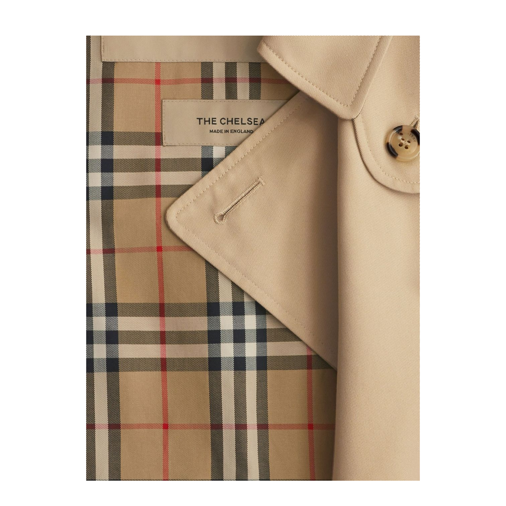 Chelsea Cotton Trench Coat - Beige - Image 2