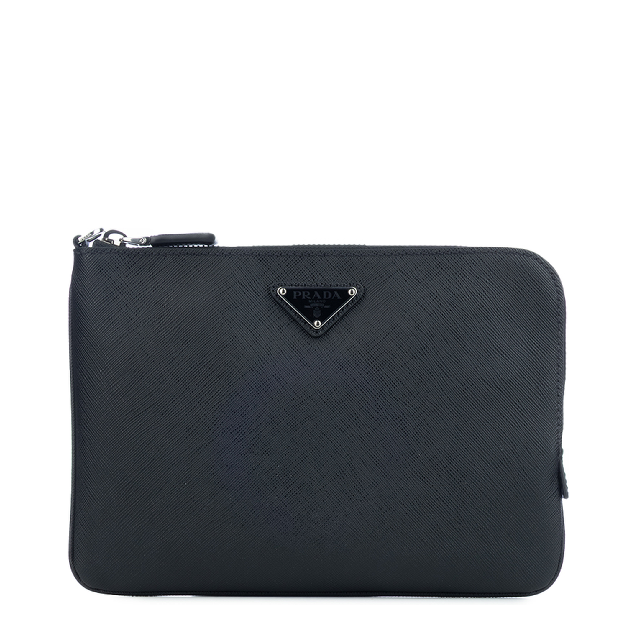 Small Saffiano Leather Pouch - Black - Image 4