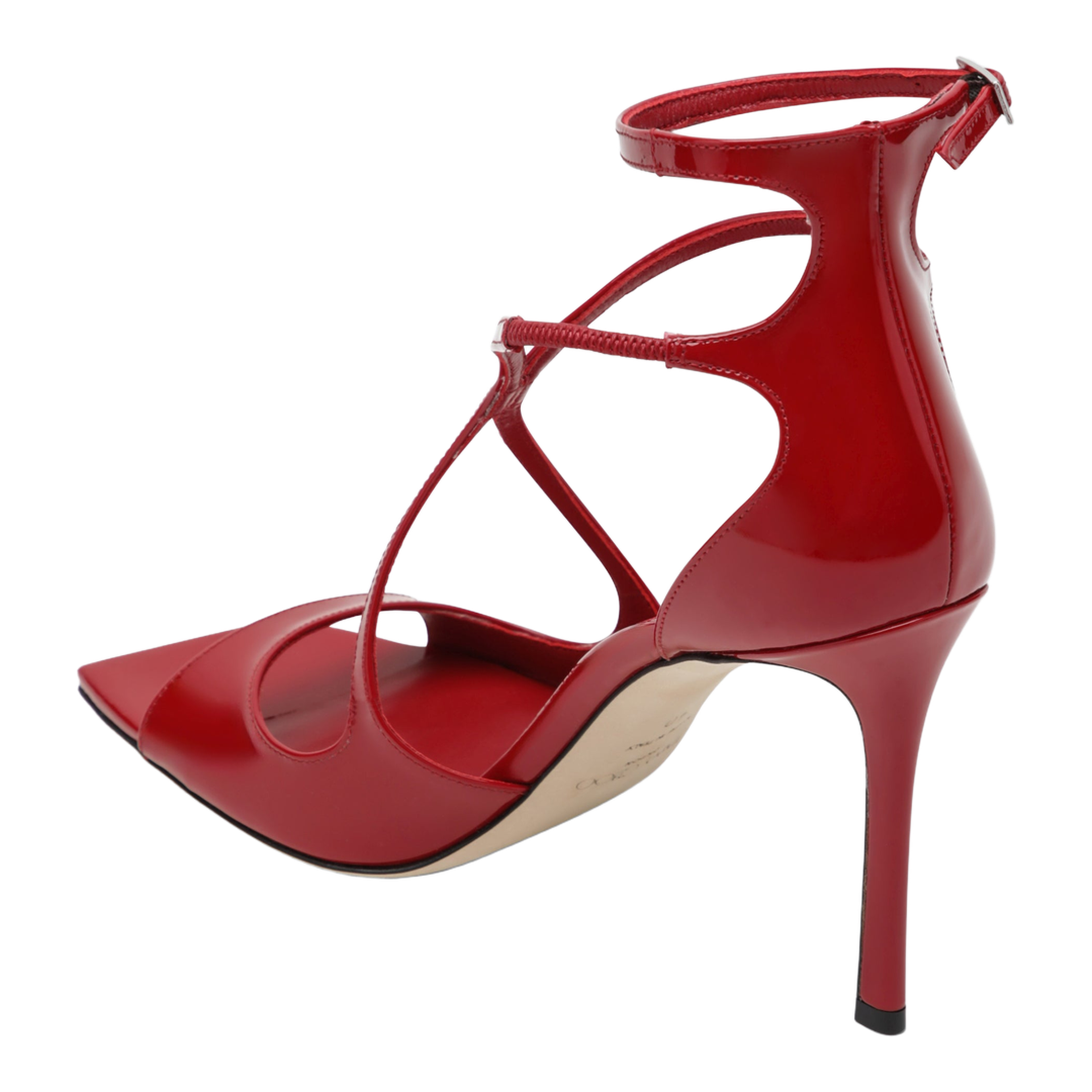 Azia sandals in red patent leather - Image 2