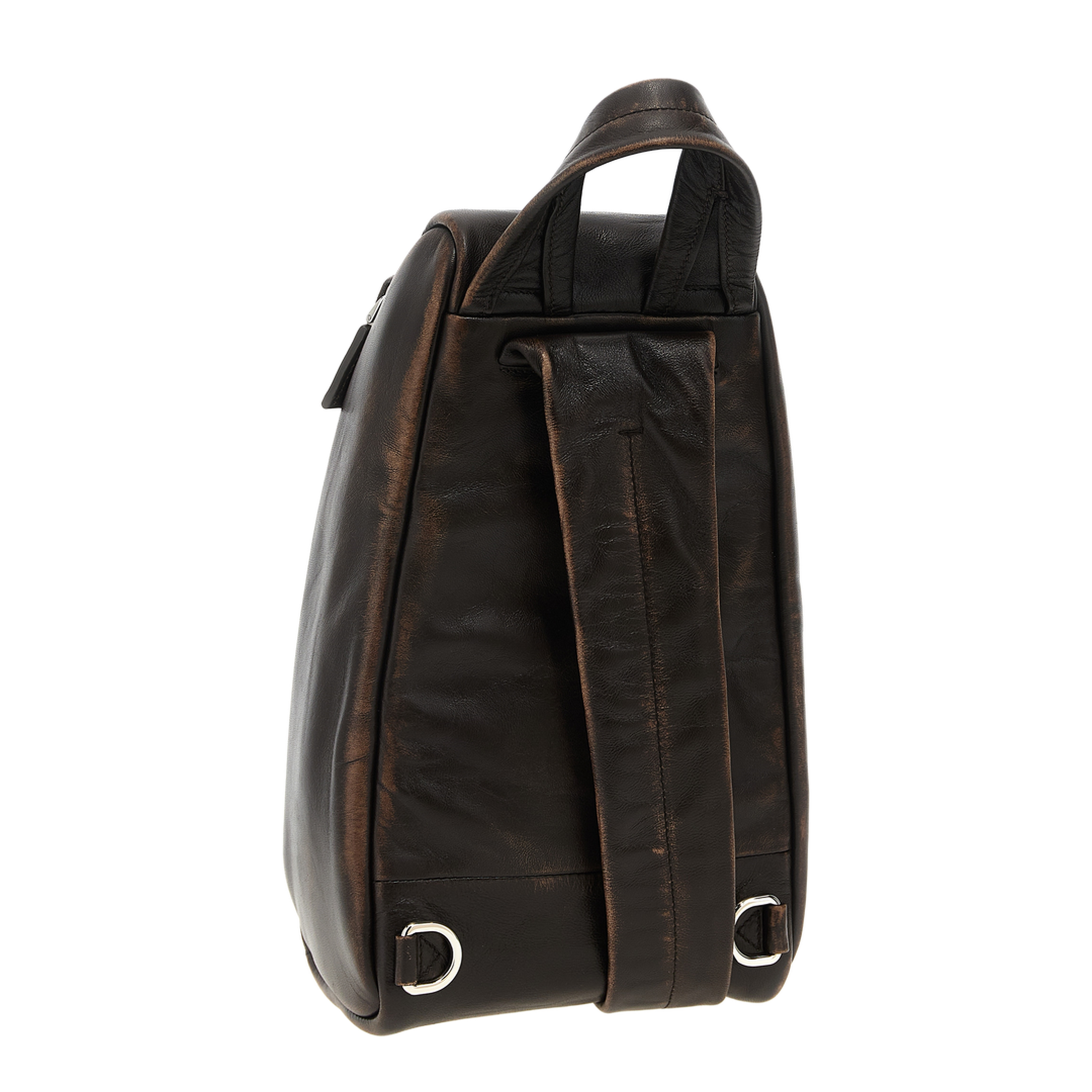 Lambskin Backpack - Dark Brown - Image 5