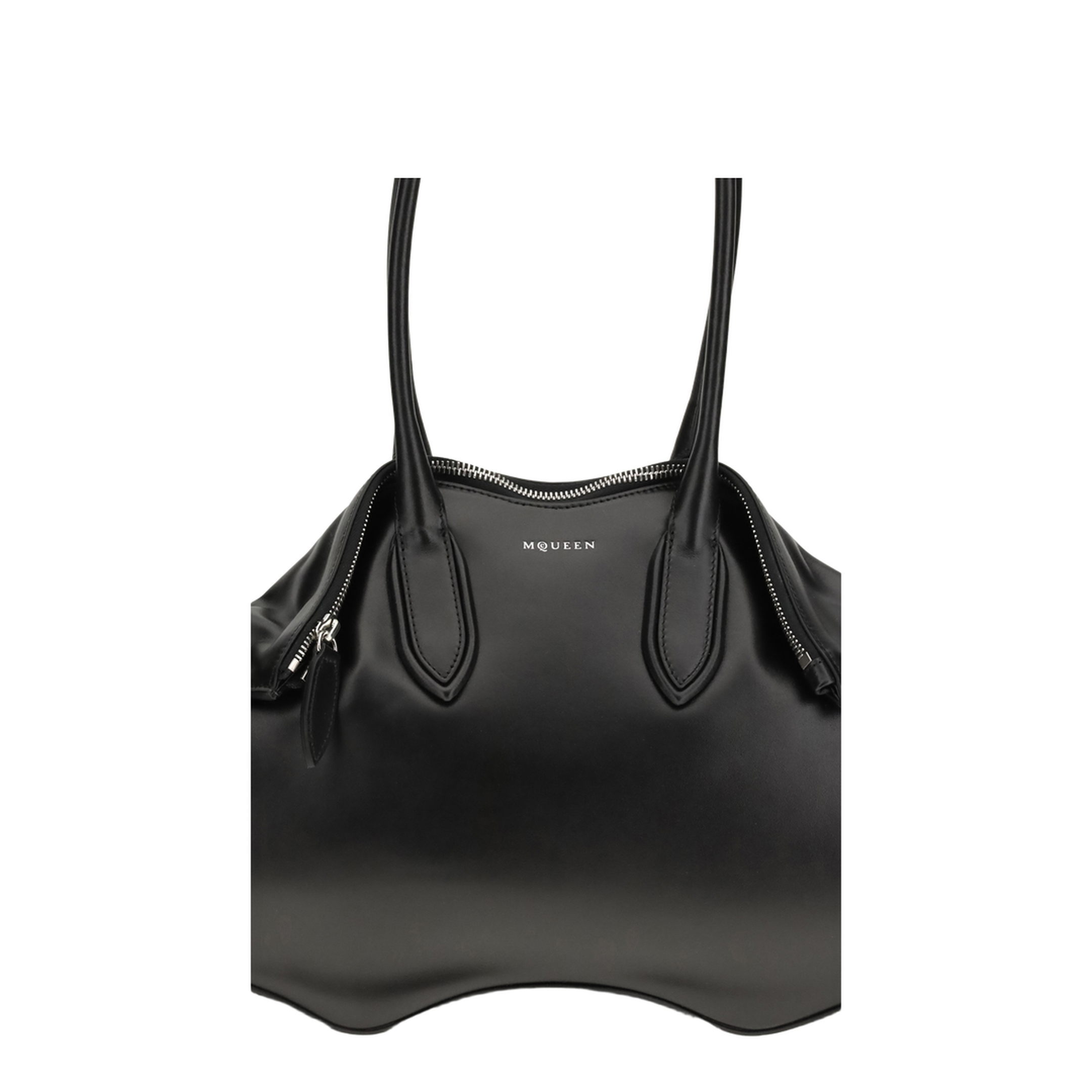 Manta Nappa Leather Shoulder Bag - Black - Image 4