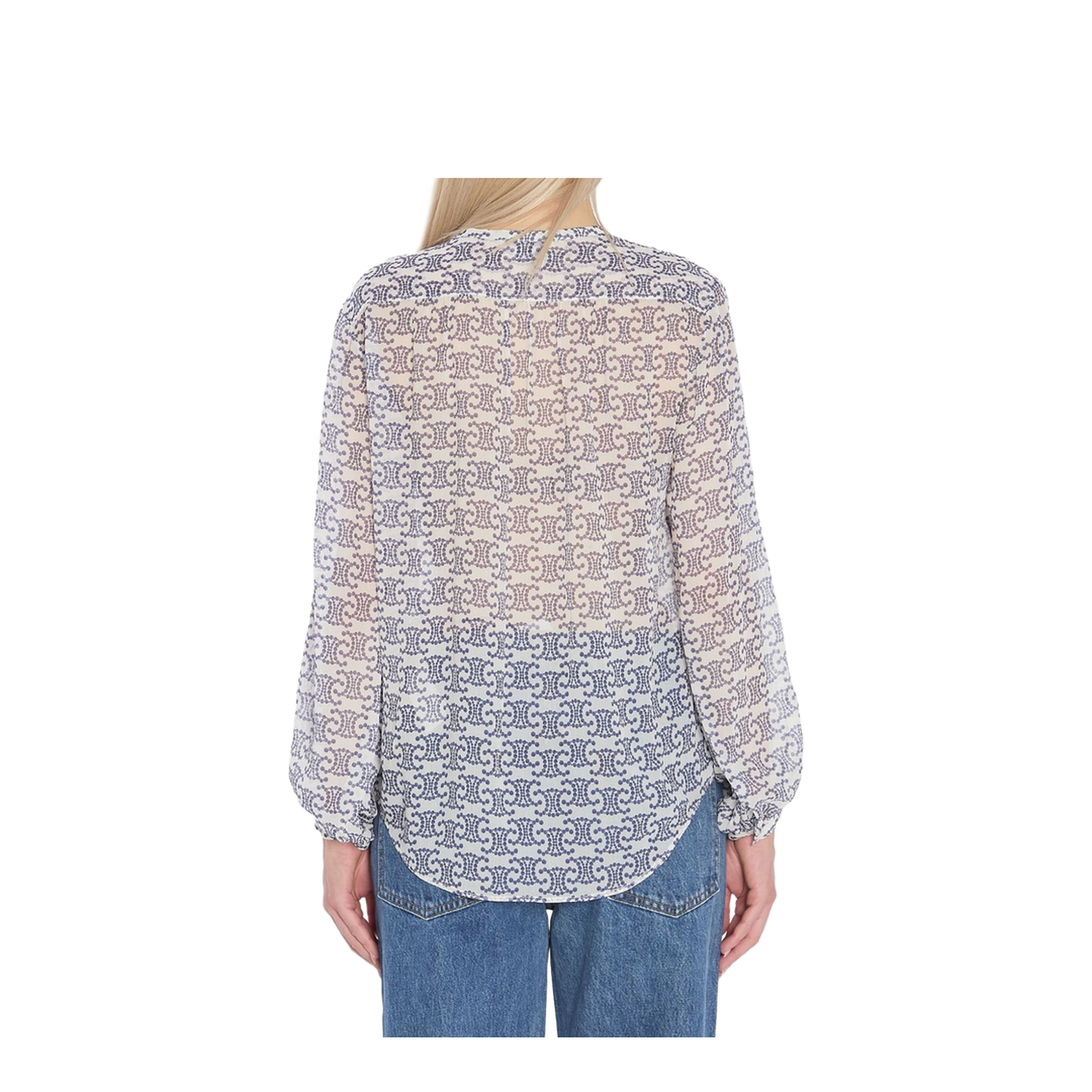 Romy Shirt Cream/Navy Blue - Image 4