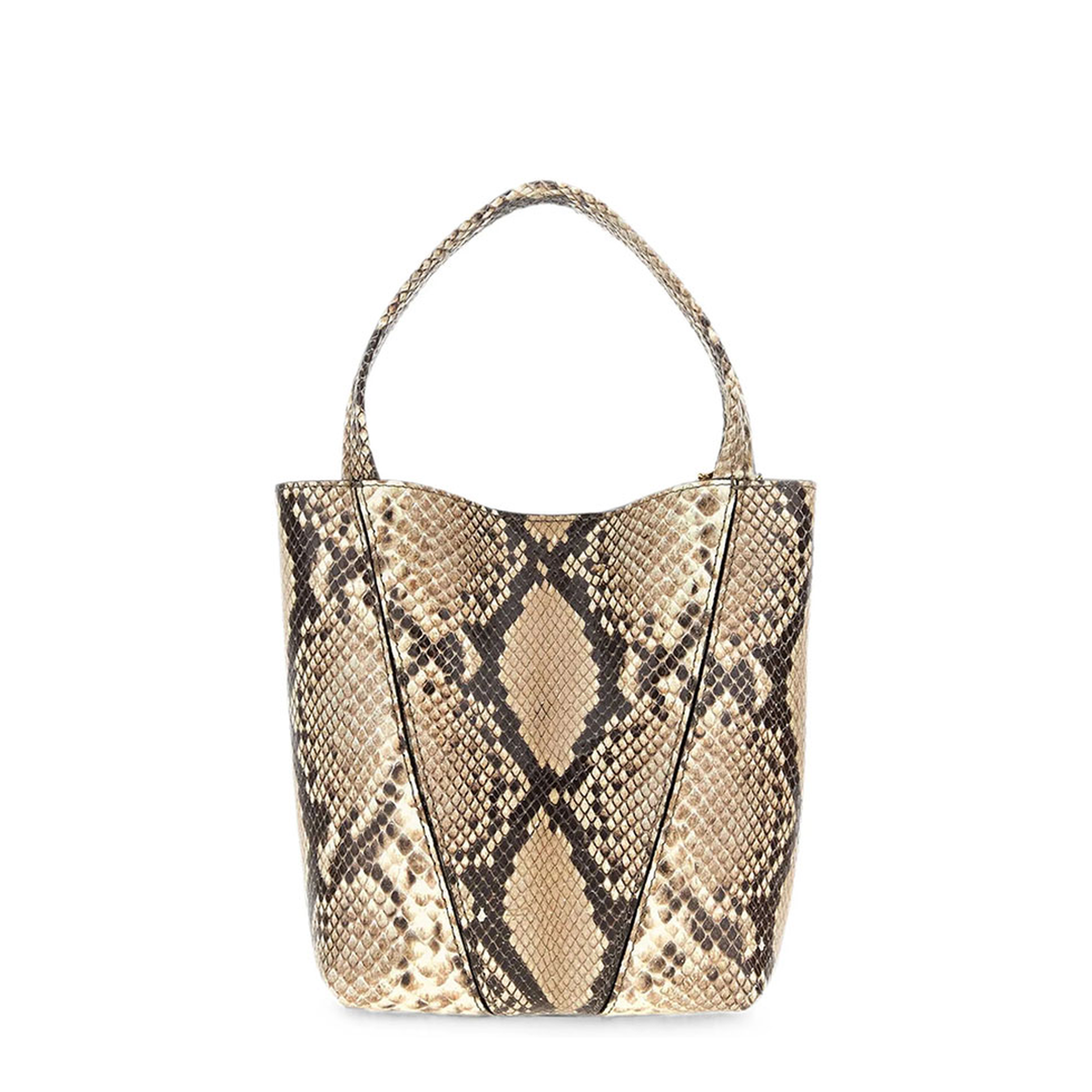 Small Spin Tote Bag in Python-Effect Leather - Image 2