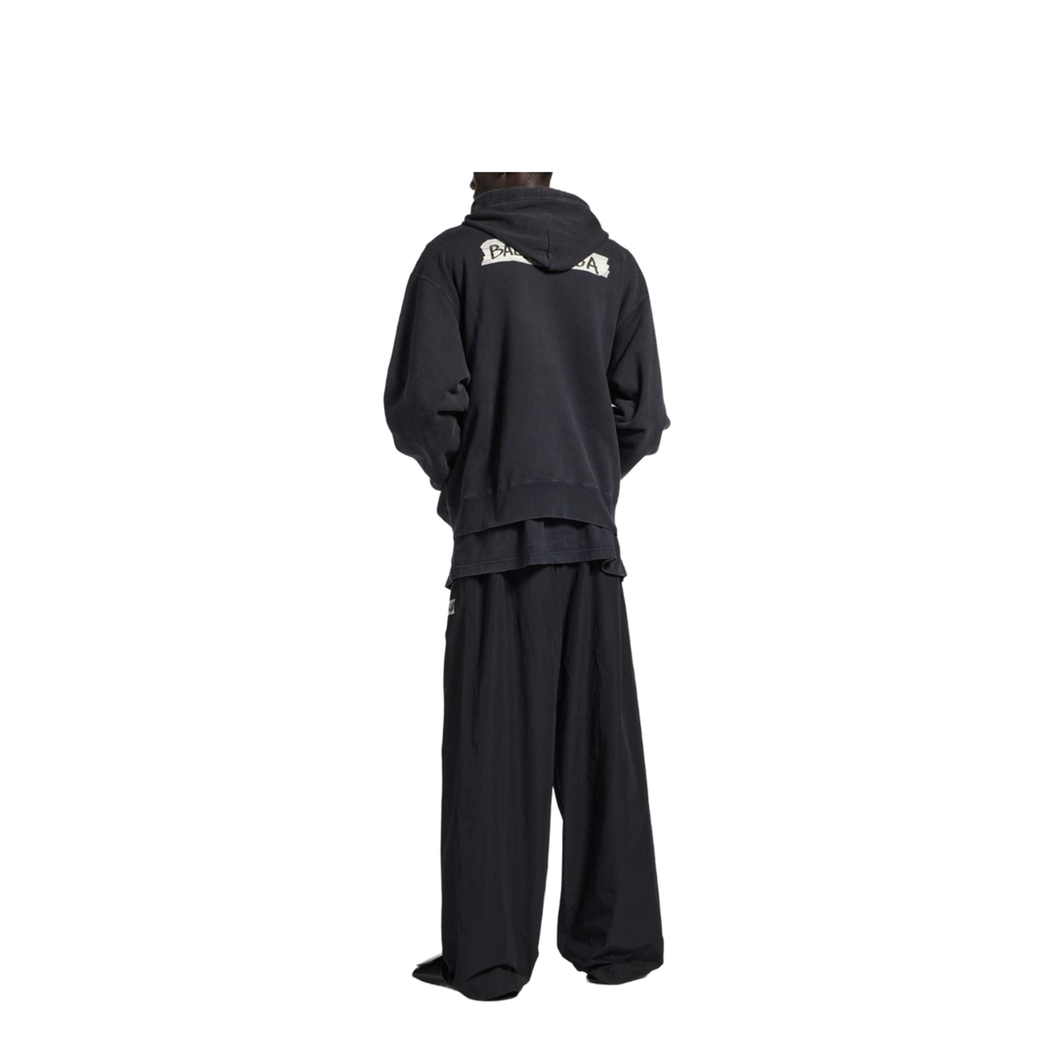 Oversized Masking Tape Zip-Up Sweatshirt - Image 5