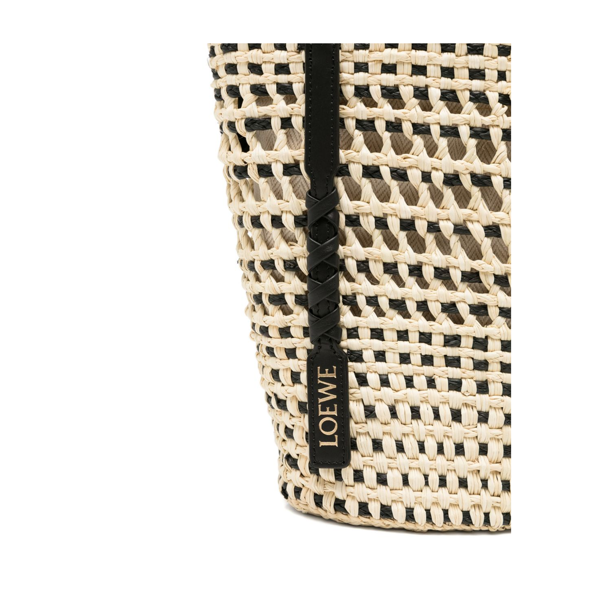 Paula's Ibiza Braid Pocket Iraca Palm Pouch - Natural/Black - Image 2