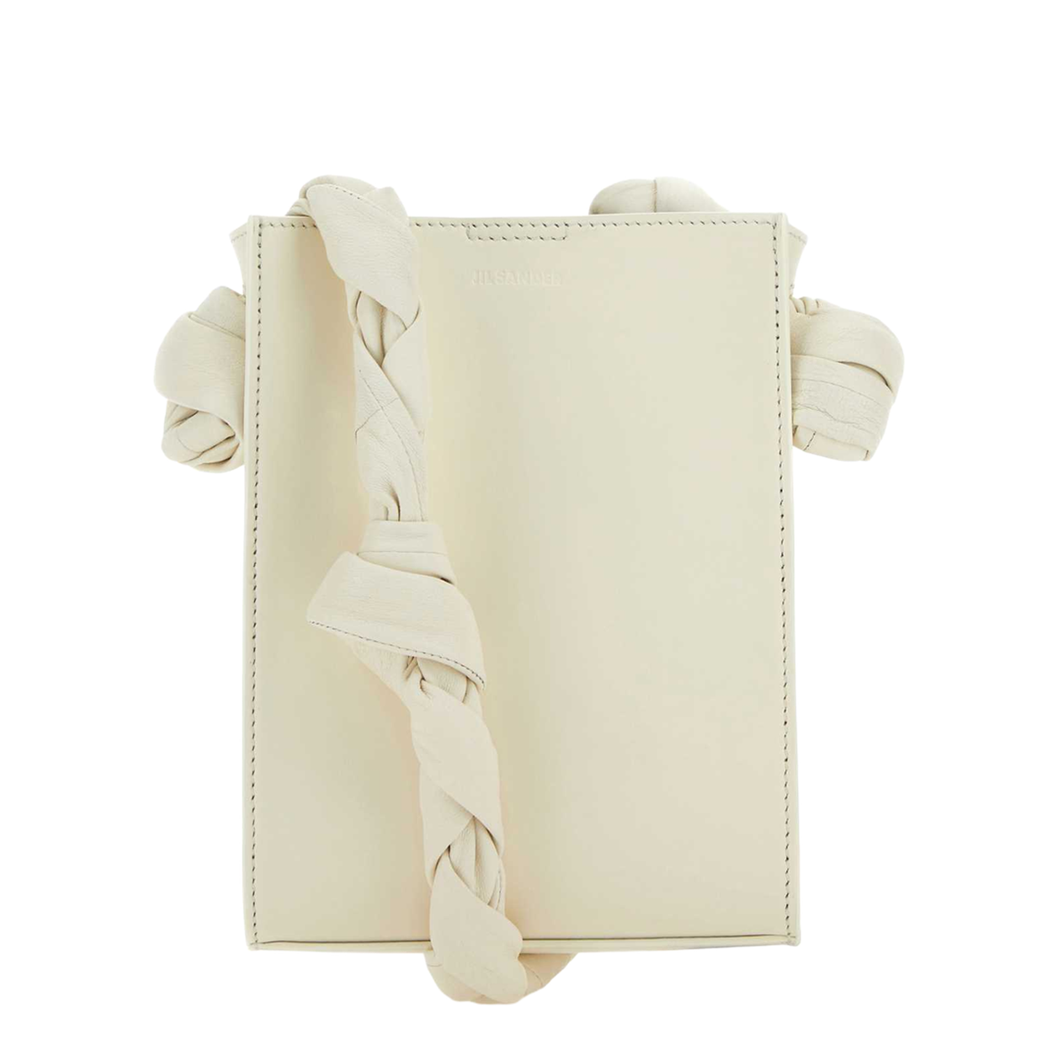 Small Bovine Leather Shoulder Bag - Eggshell - Image 1