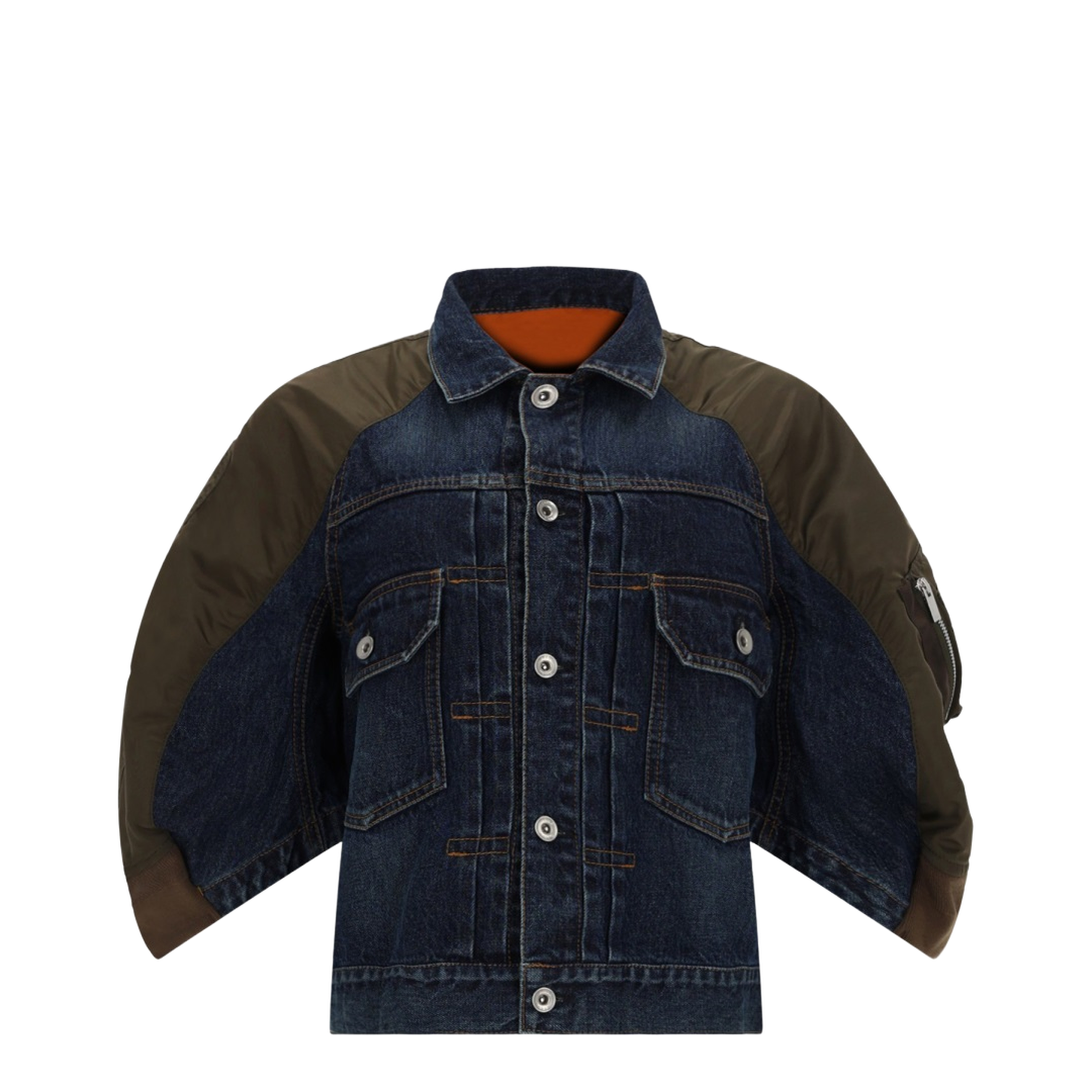 Denim Bomber Jacket - Image 1