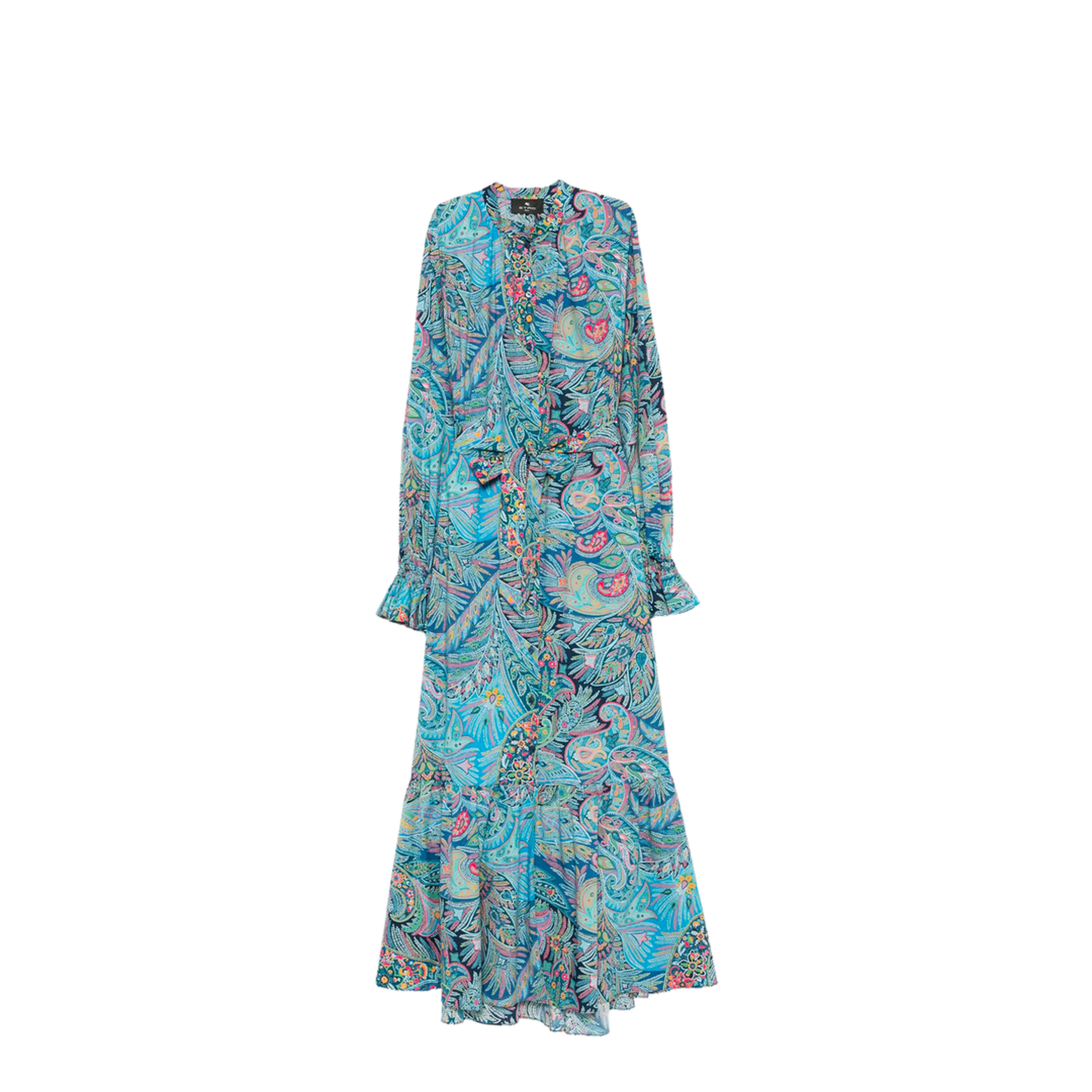 Paisley Print Cotton-Blend Shirt Dress - Image 1