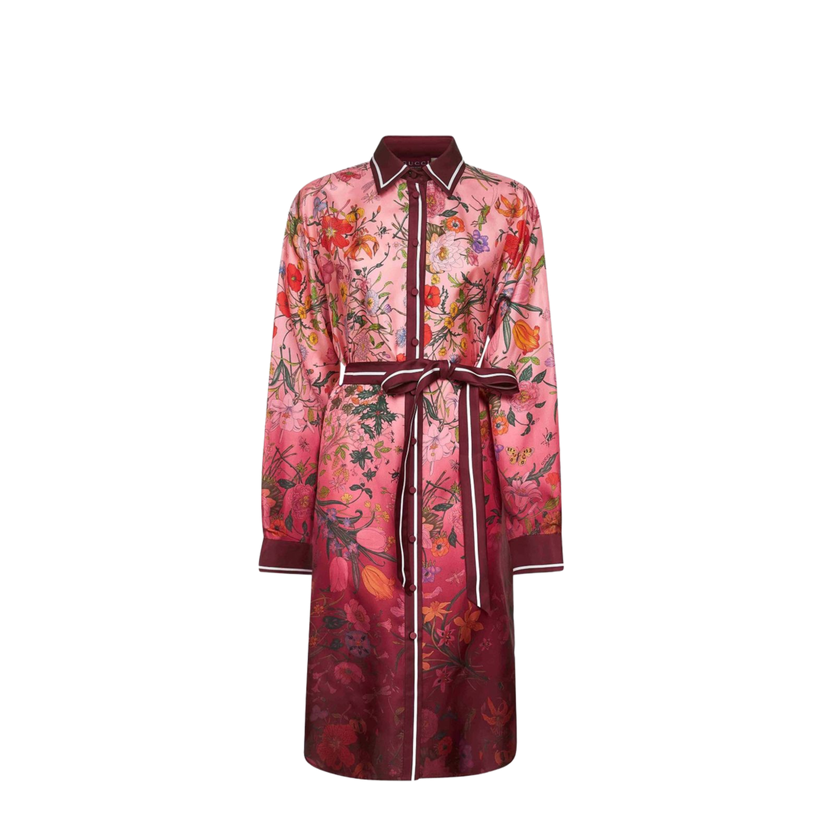 Printed Silk Twill Shirt Dress - Image 1