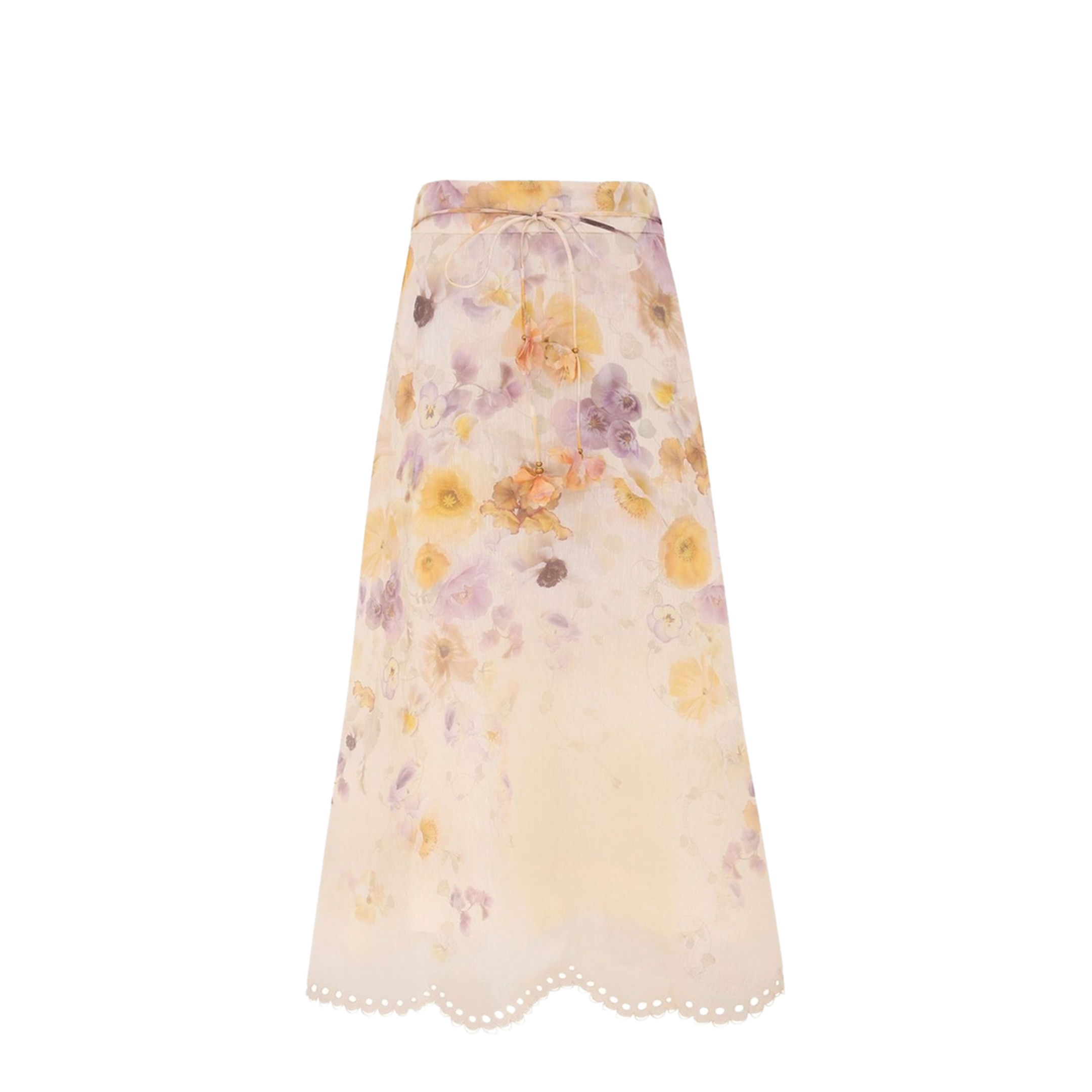 Printed Linen Blend Memento Skirt - Image 1