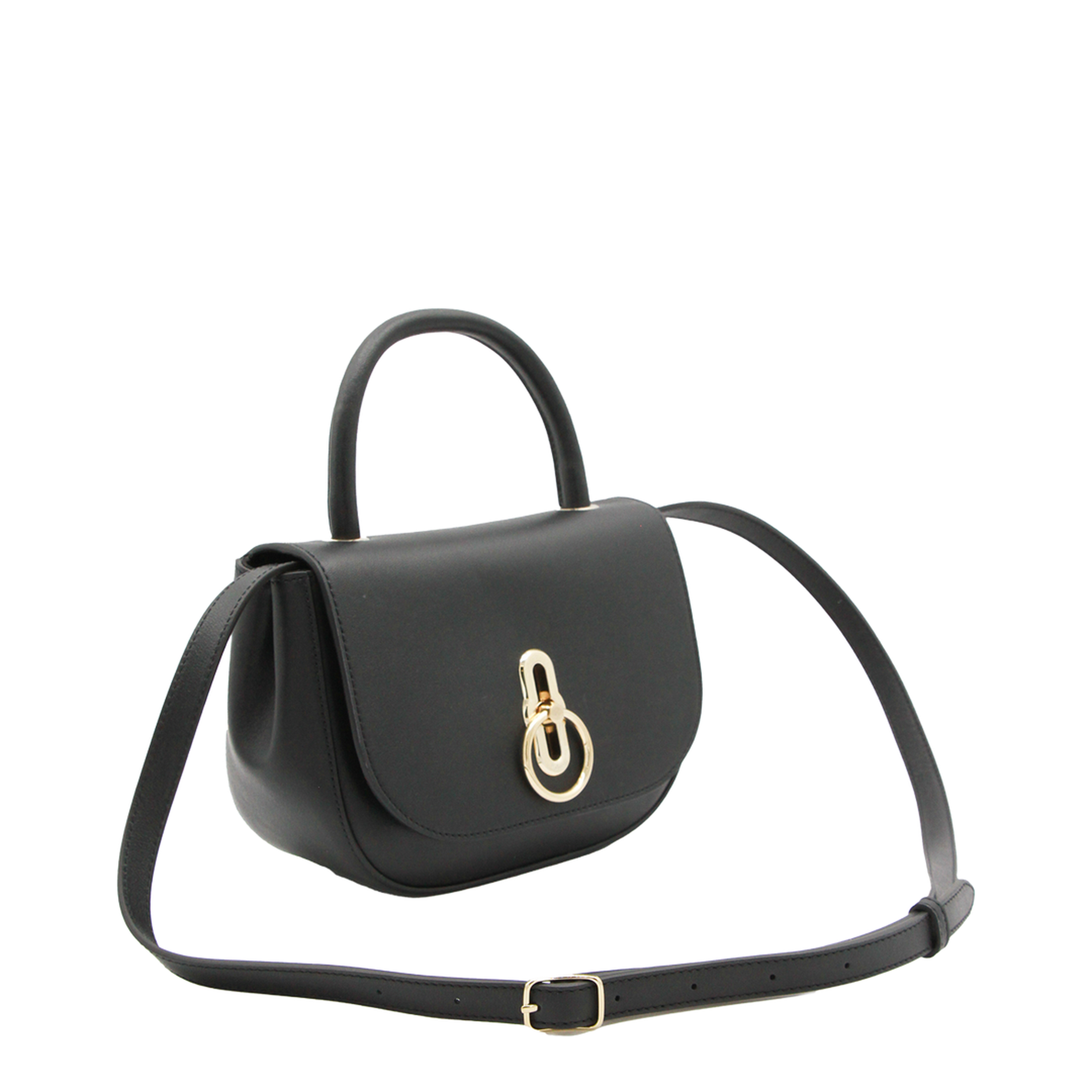 Amberley Small Supple Smooth Leather Top Handle Bag - Black - Image 3