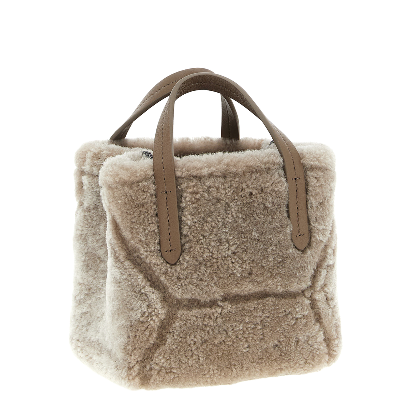Curly Shearling Mini Handbag - Image 3