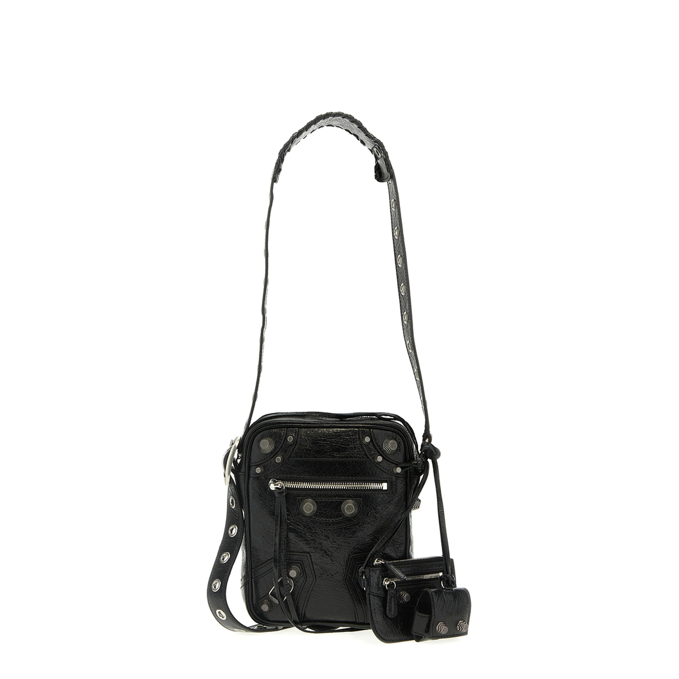 Le Cagole Arena Lambskin Crossbody - Black - Image 1
