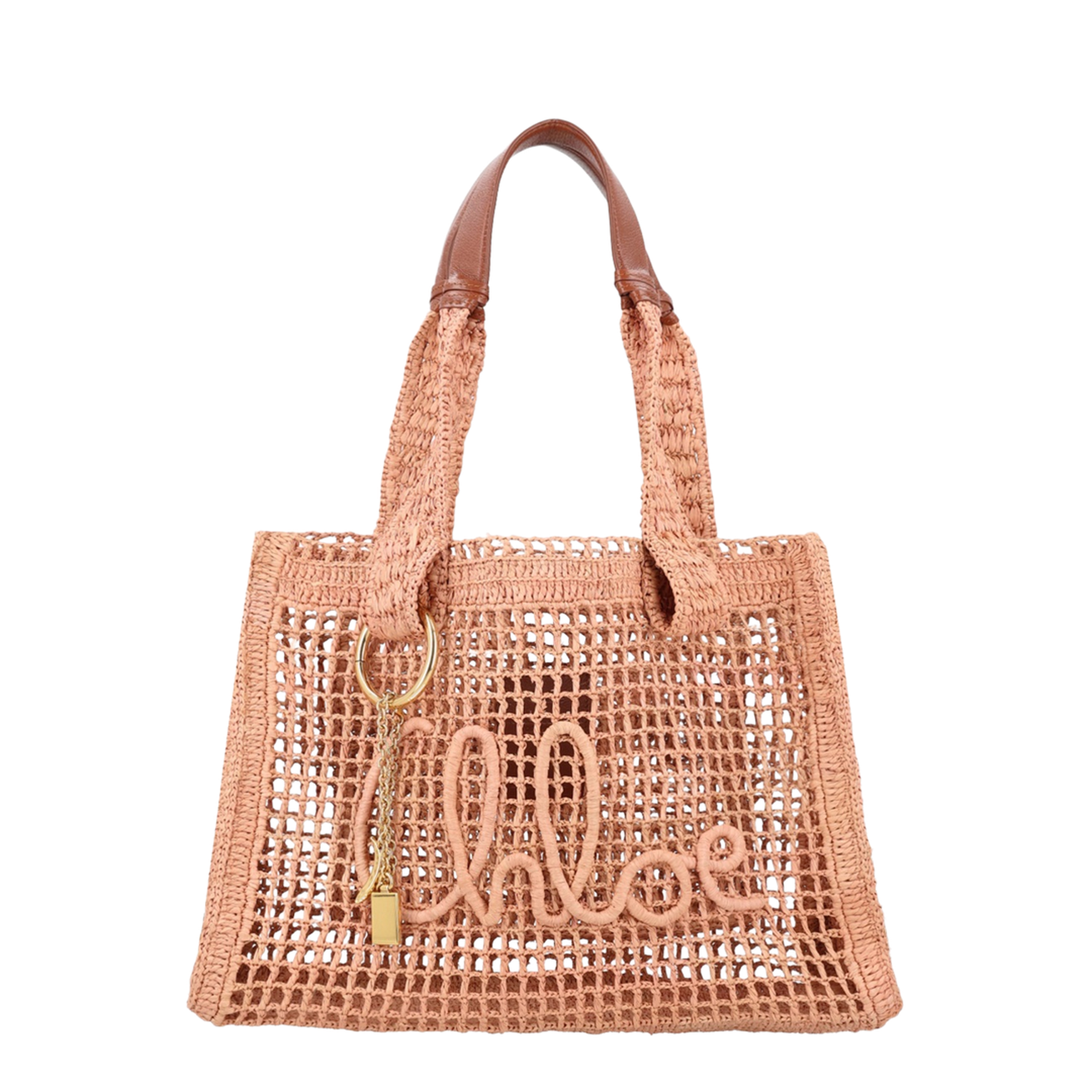 Summer Banana Raffia Tote Bag - Summery Beige - Image 1
