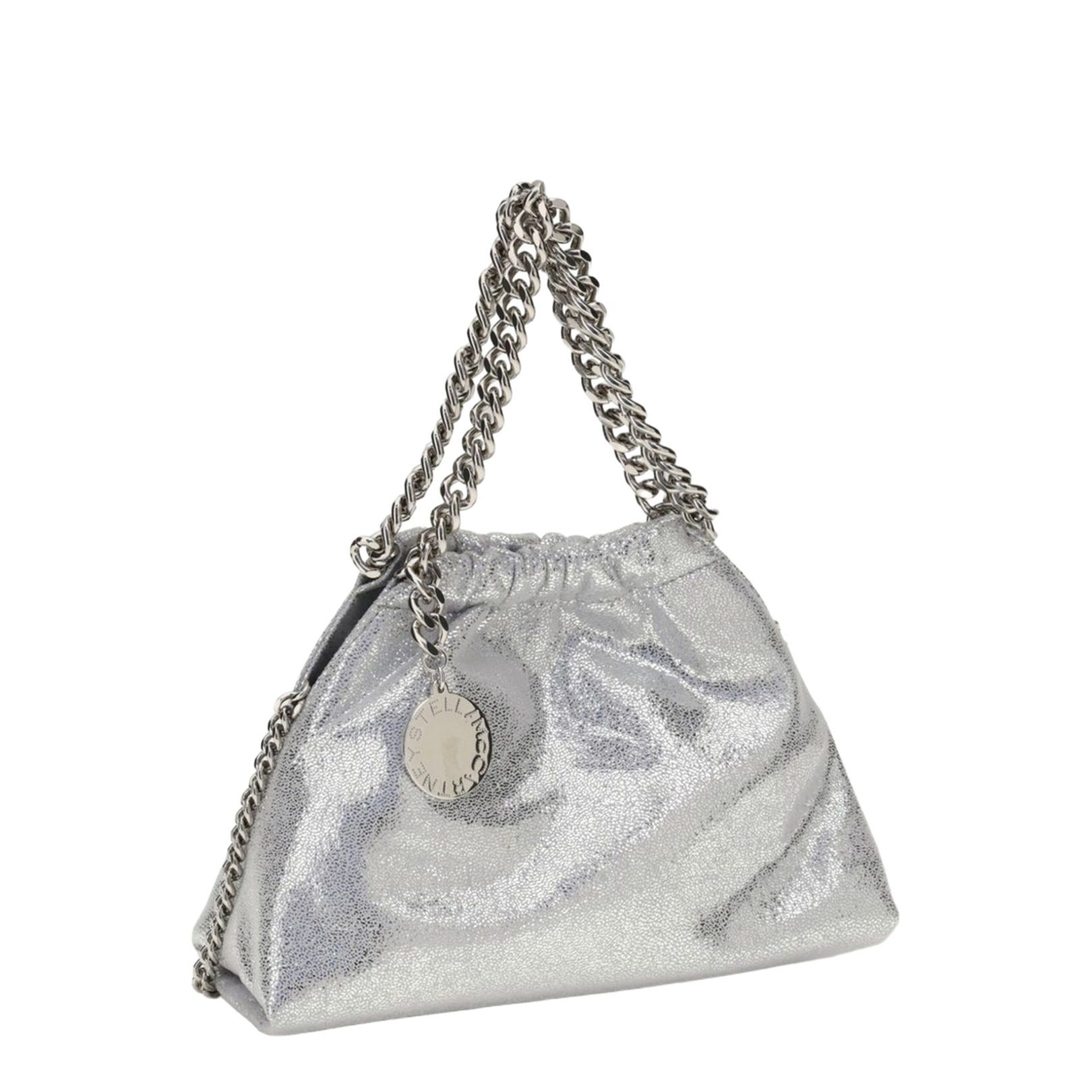 Falabella Tiny Polyester Tote Bag - Metallic Silver - Image 2