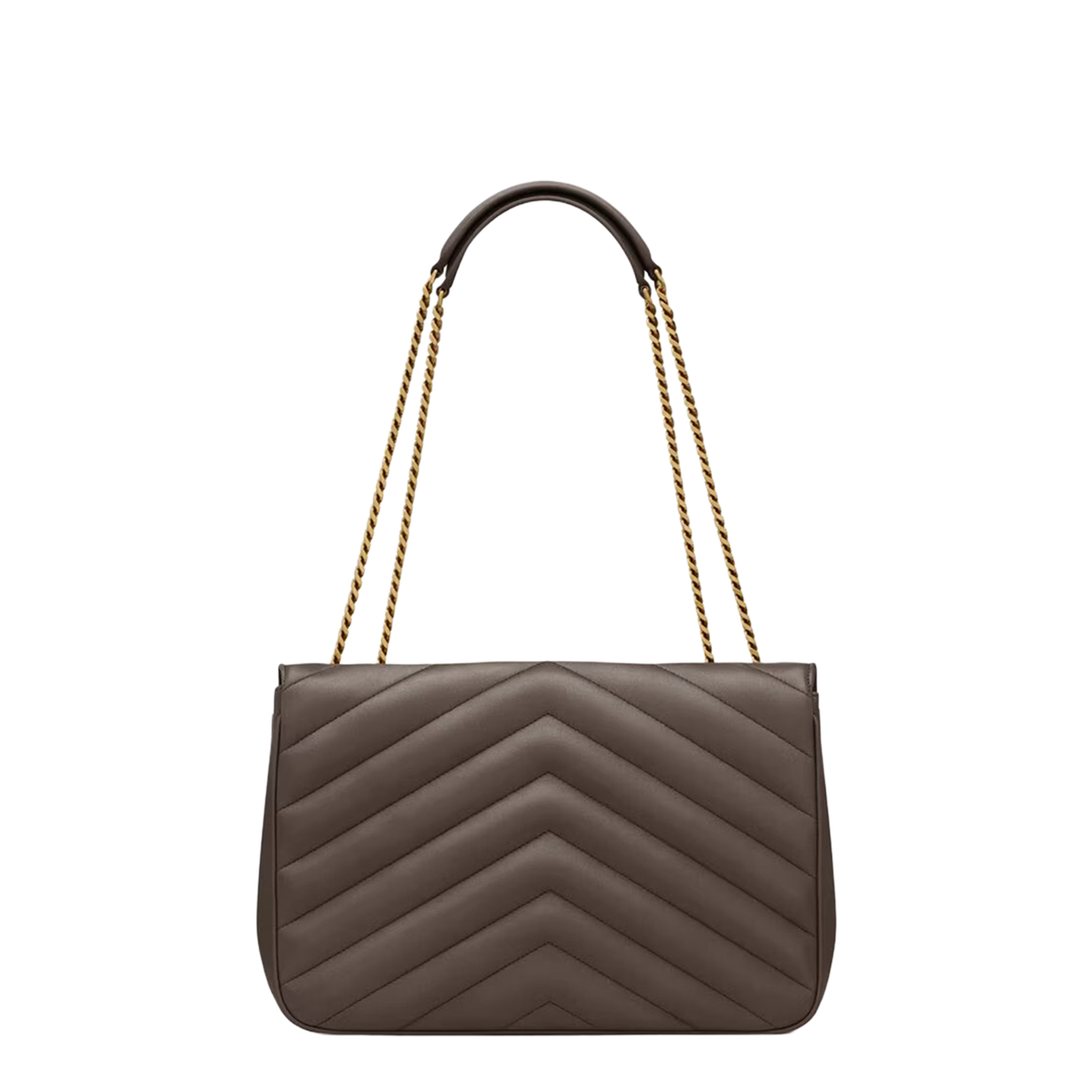 Loulou Large Matelassé Lambskin Shoulder Bag - Urban Grey - Image 4
