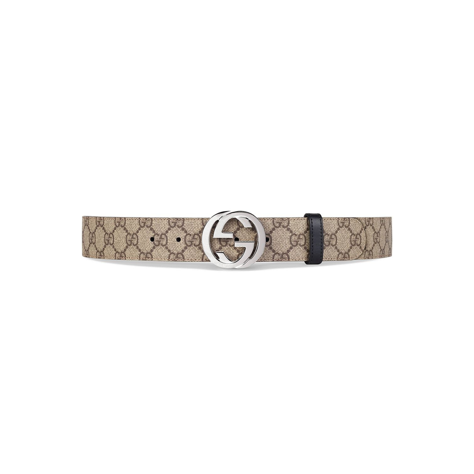 GG Supreme Black Leather Reversible Belt - Image 1