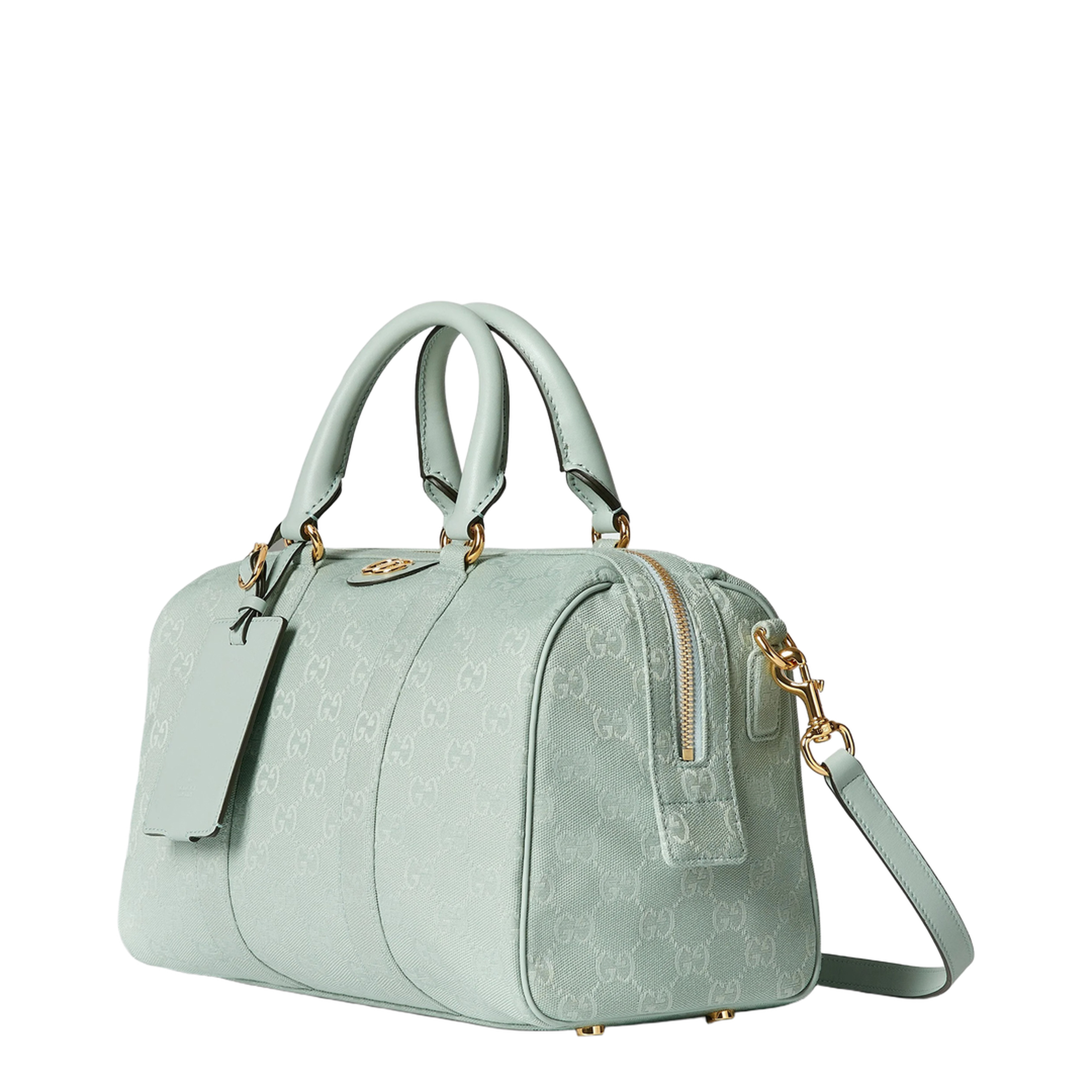 Ophidia Medium GG Canvas Boston Bag - Icy Blue - Image 2