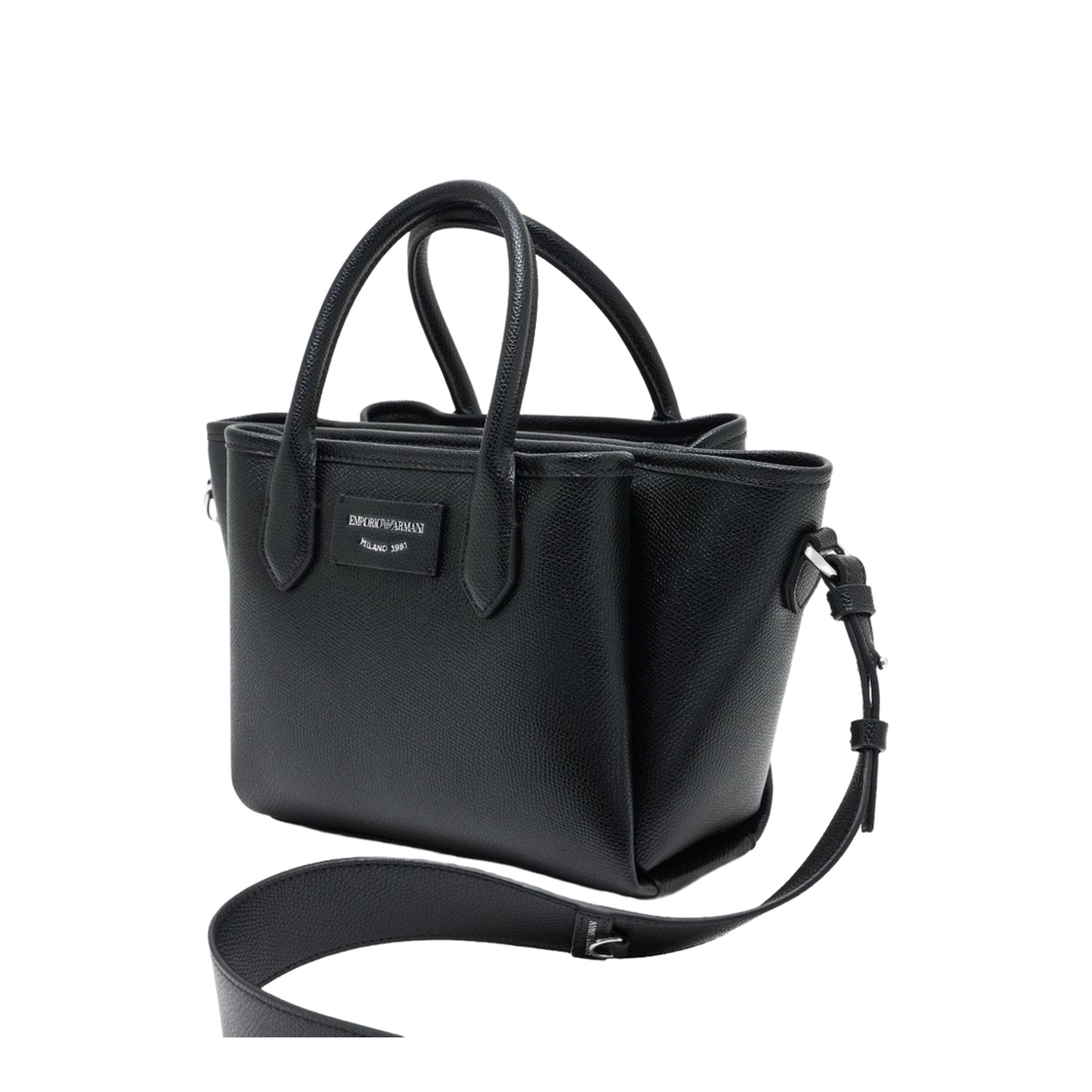 Odette Small Polyurethane Tote - Nero Taupe - Image 5