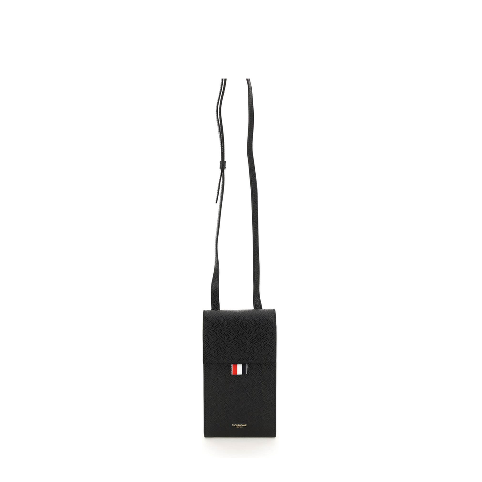 Pebble Grain Crossbody Phone Holder - Black - Image 1