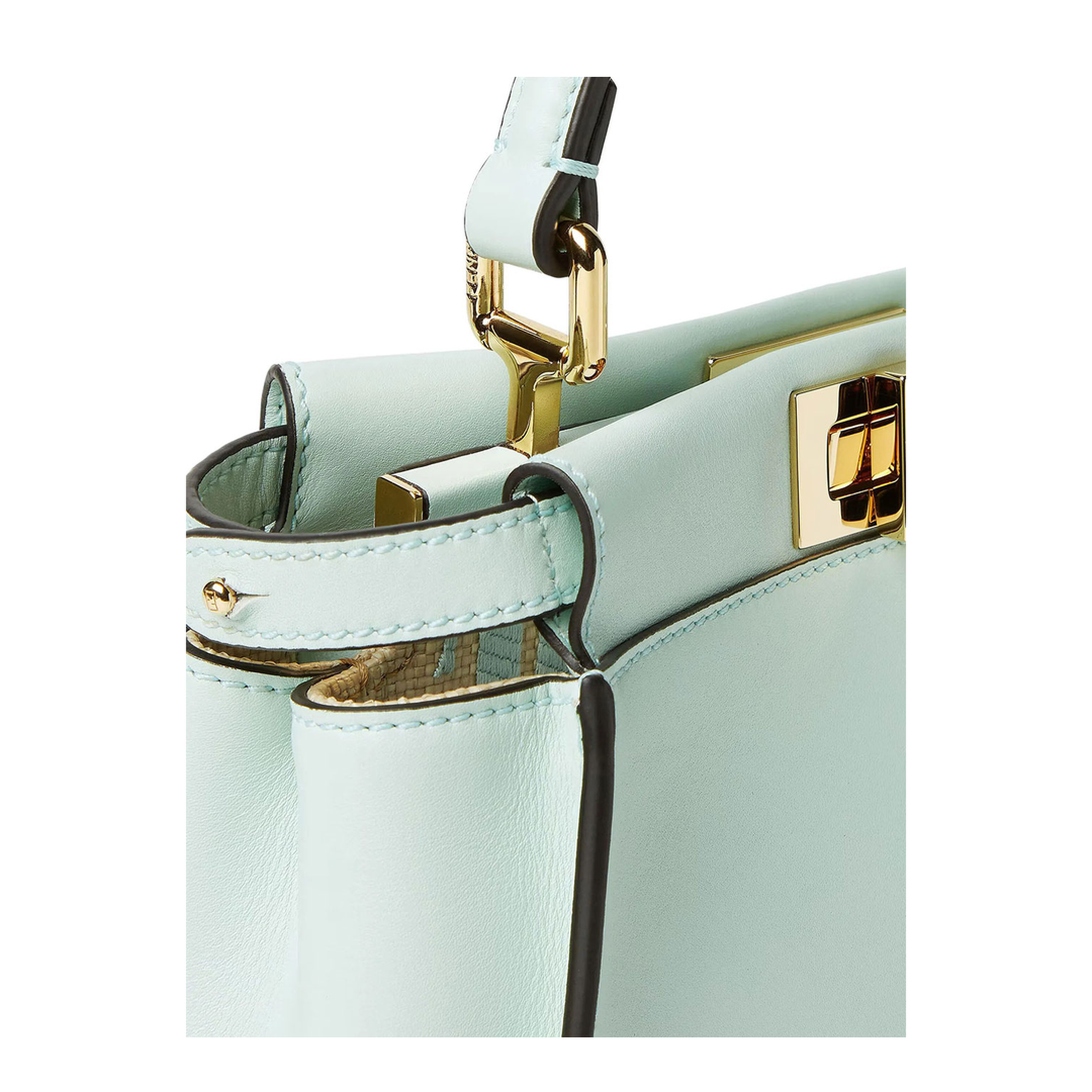 Peekaboo Mini Calf Leather Handbag - Brown - Image 4