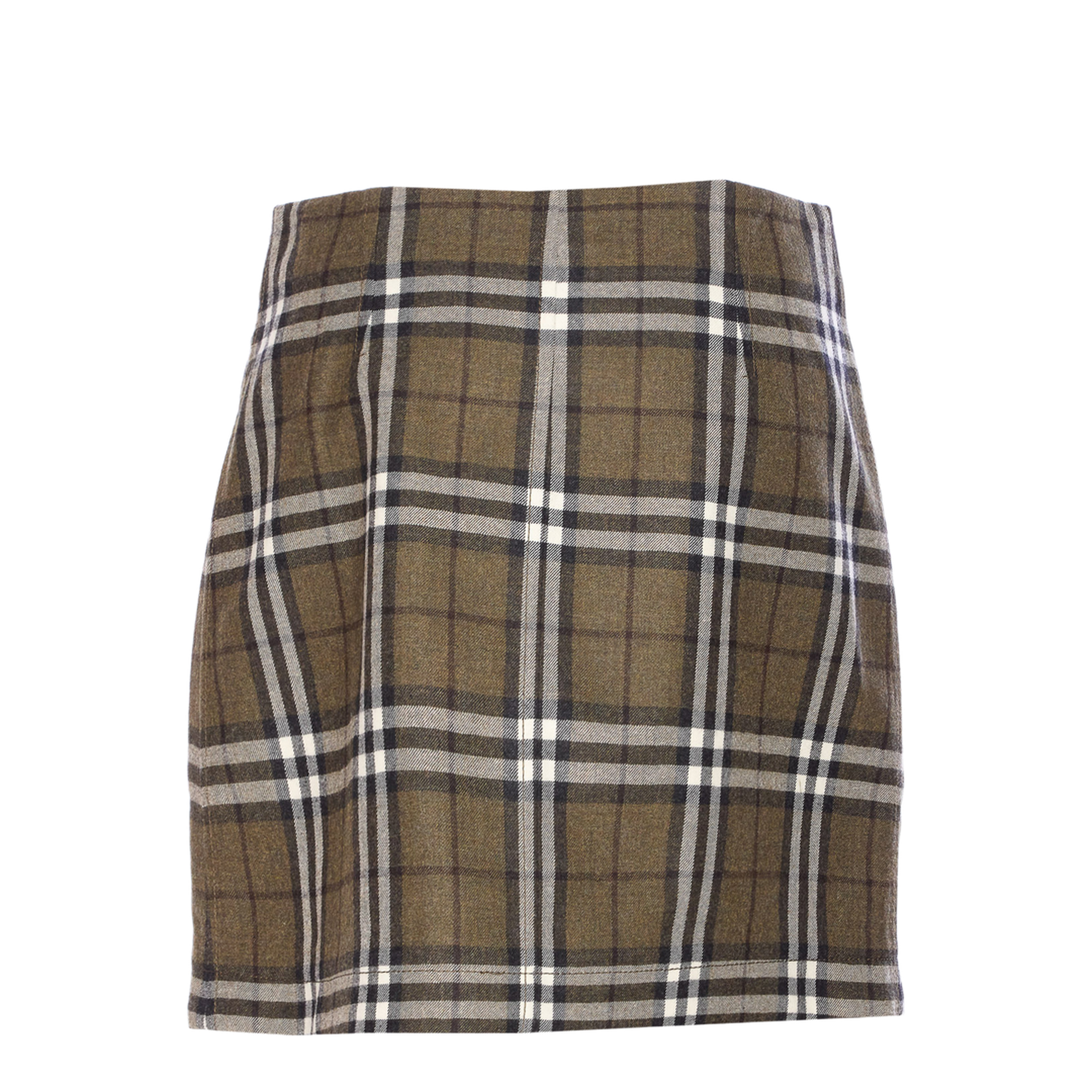 Green Check Miniskirt - Image 1
