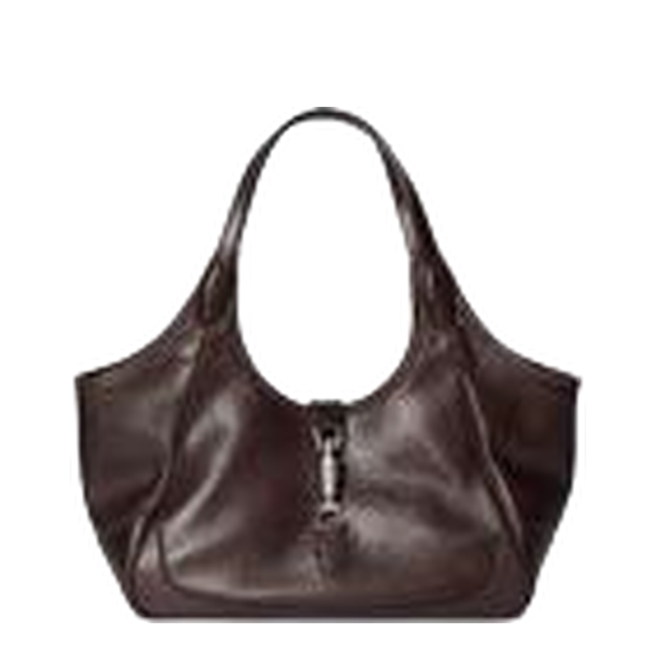 Mercato Small Calf Leather Tote Bag - Dark Brown - Image 1