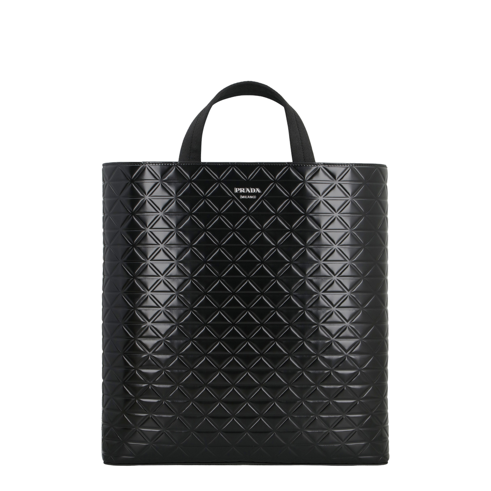 Black Leather Shopping Bag - Image 4
