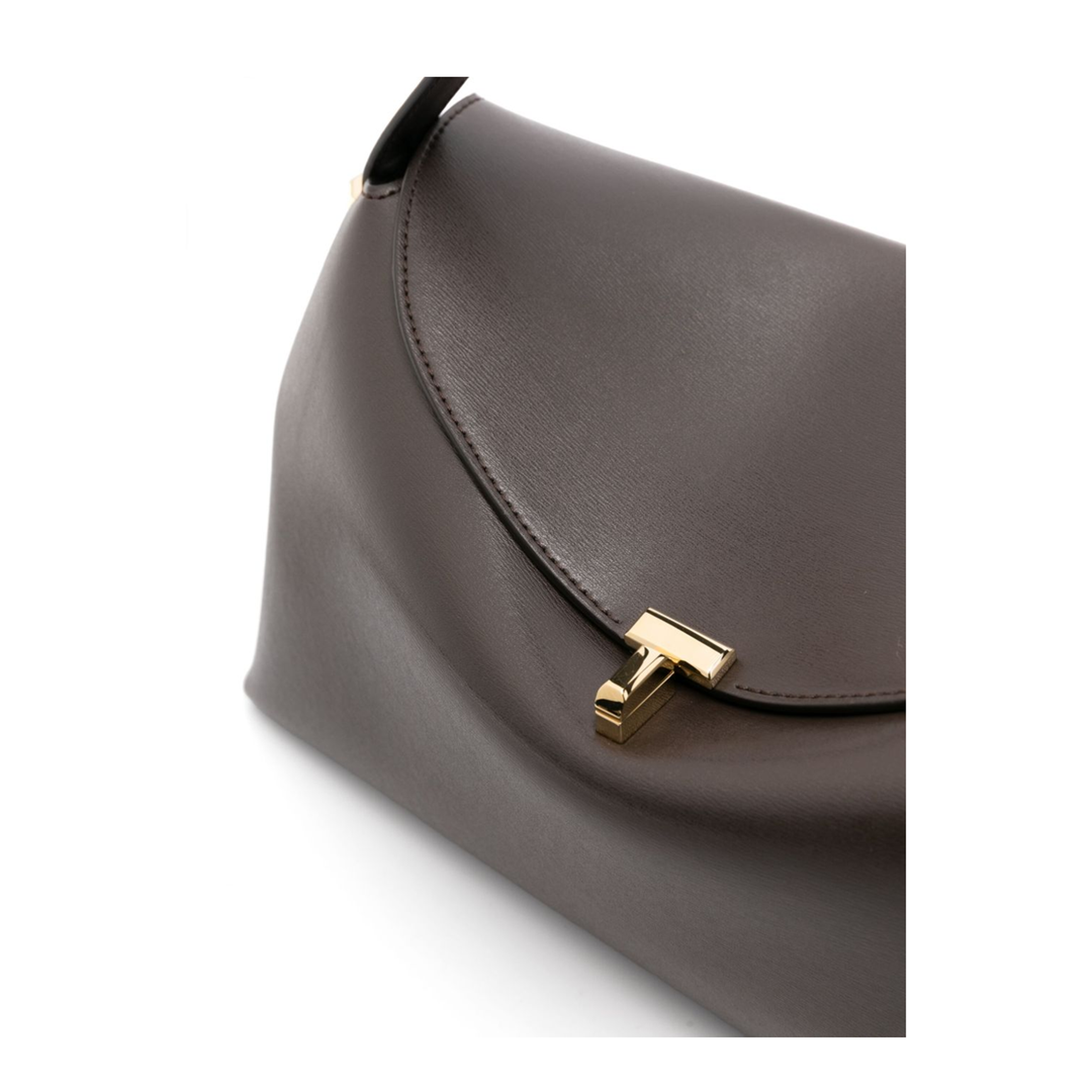 T-Lock Leather Top-Handle Bag - Bark - Image 4