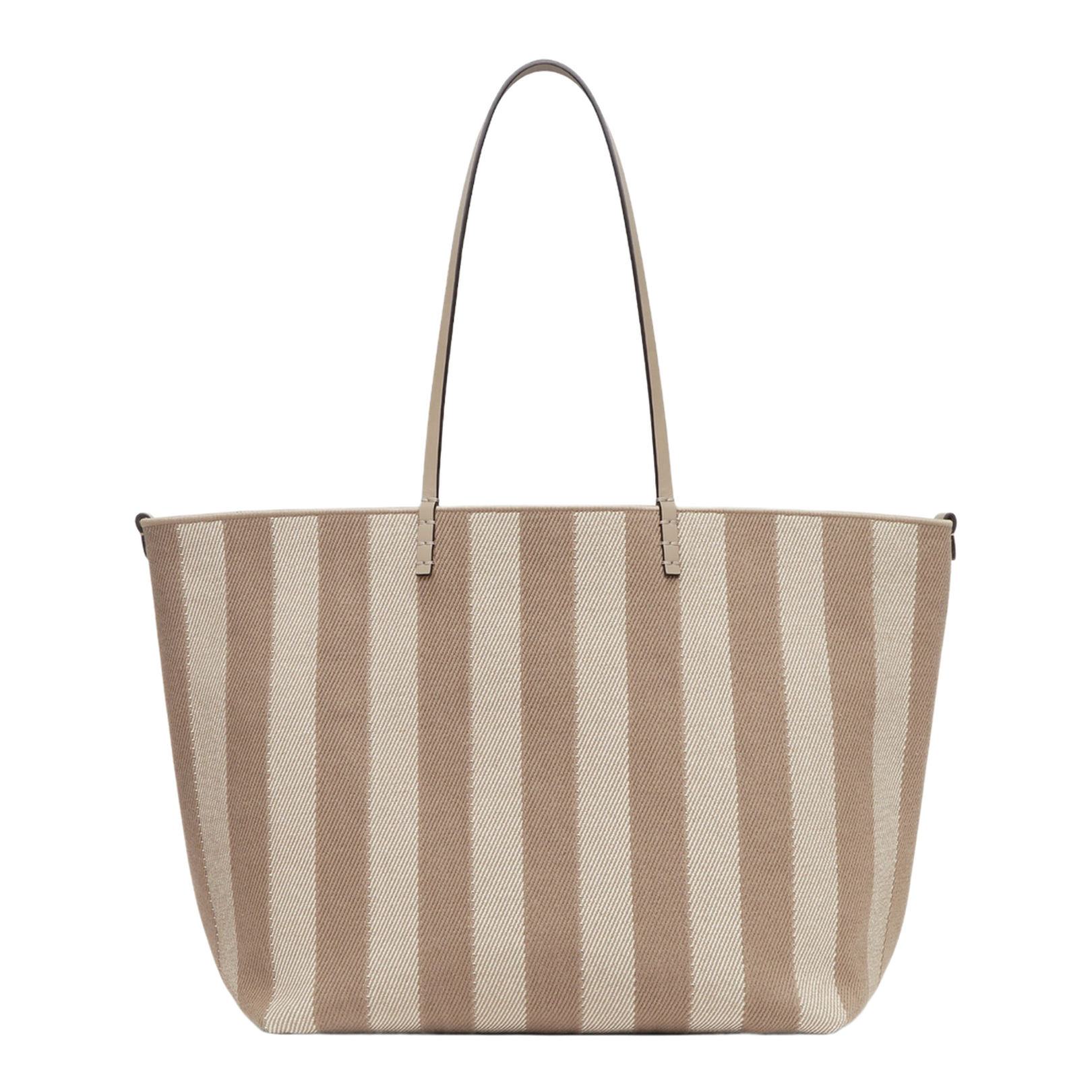Roll Large Canvas Shopper Bags - Beige - Image 1