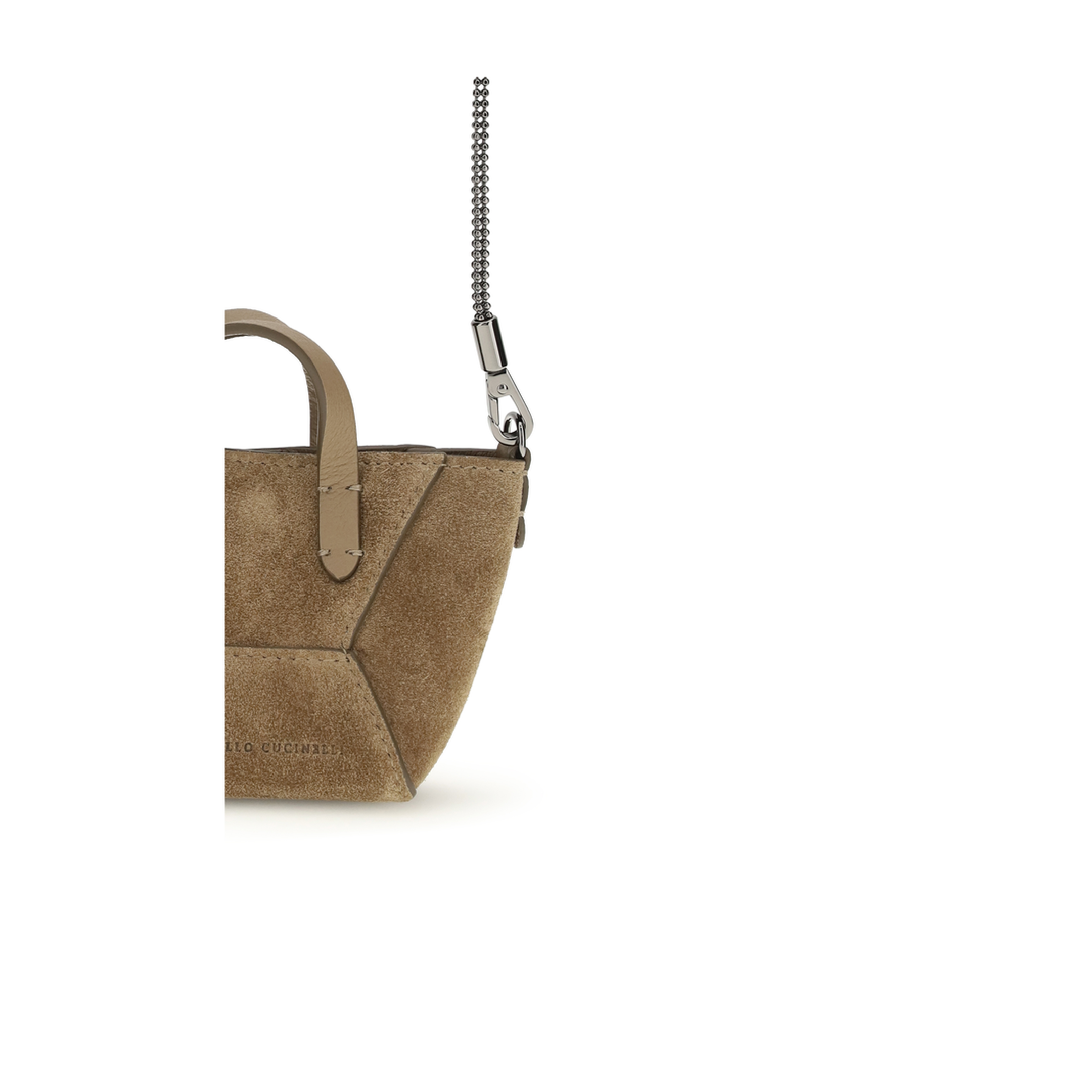 Mini Suede Shoulder Bag - Brown - Image 4