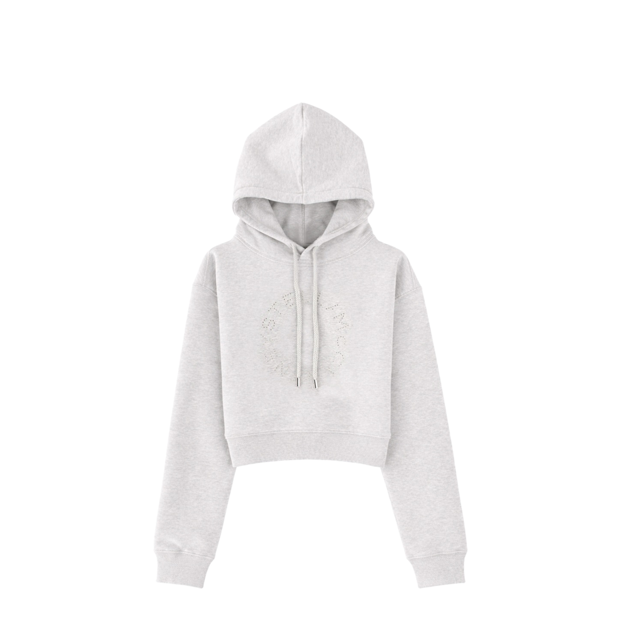 Logo-Embroidered Cropped Hoodie - Image 1
