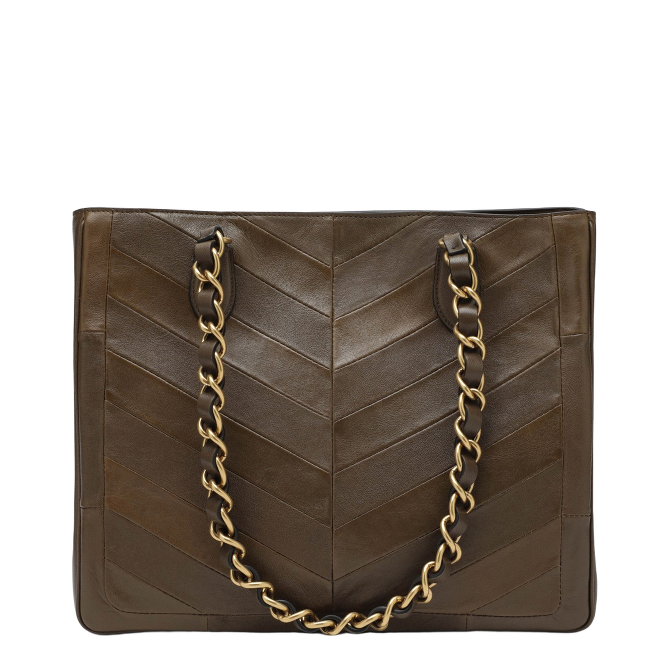 Laseine Nappa Leather Shopping Bag - Tundra Green - Image 2