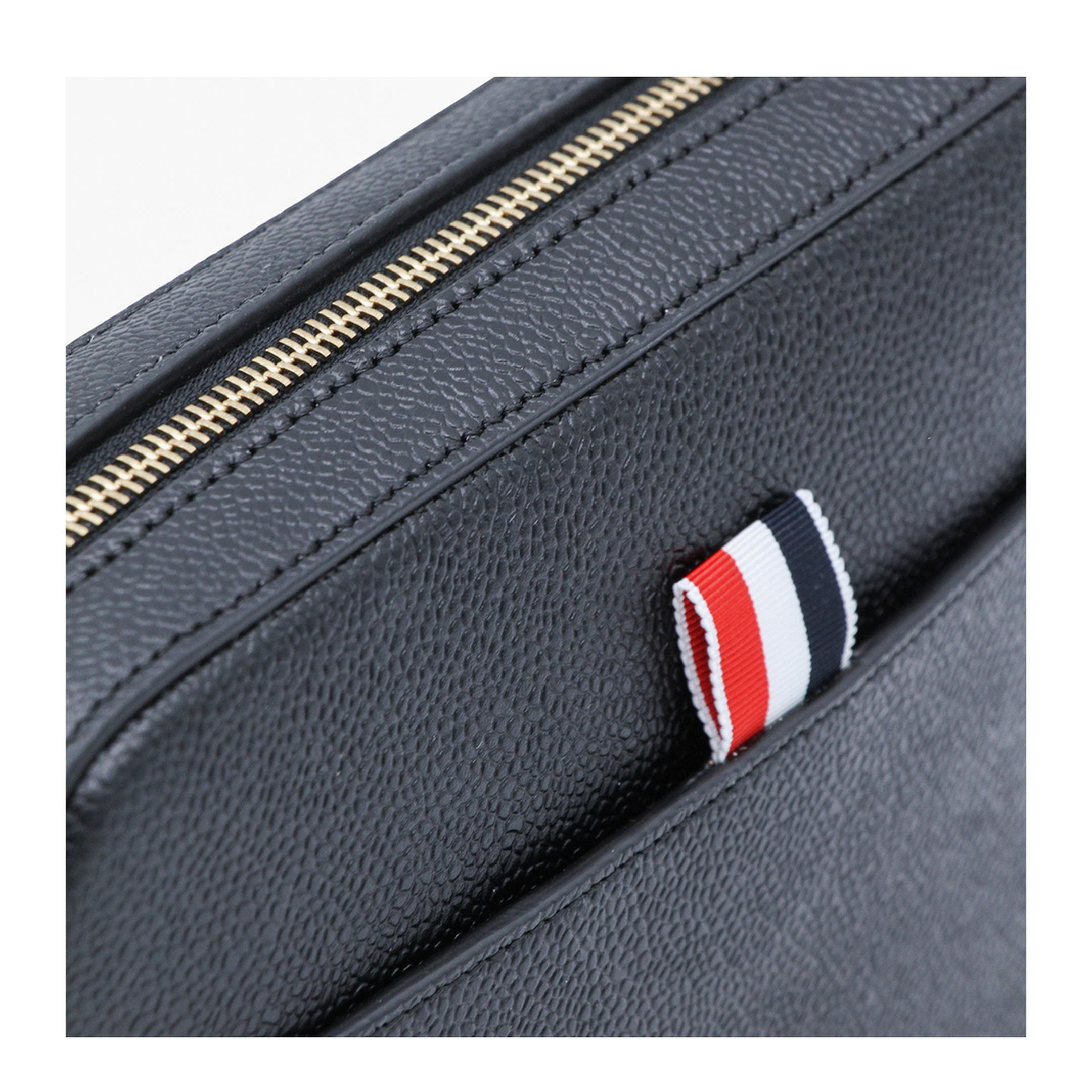 Leather Clutch With RWB Strap in Black - Image 8
