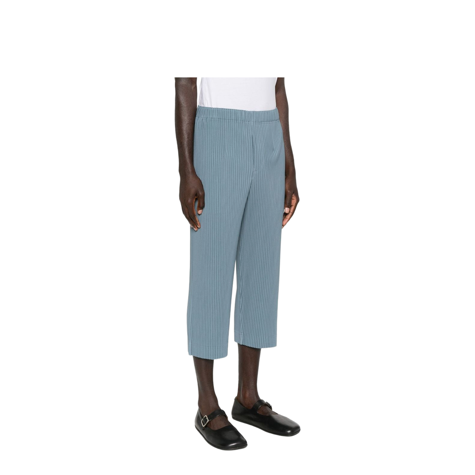 Pleated Design Cropped Pants - Image 5
