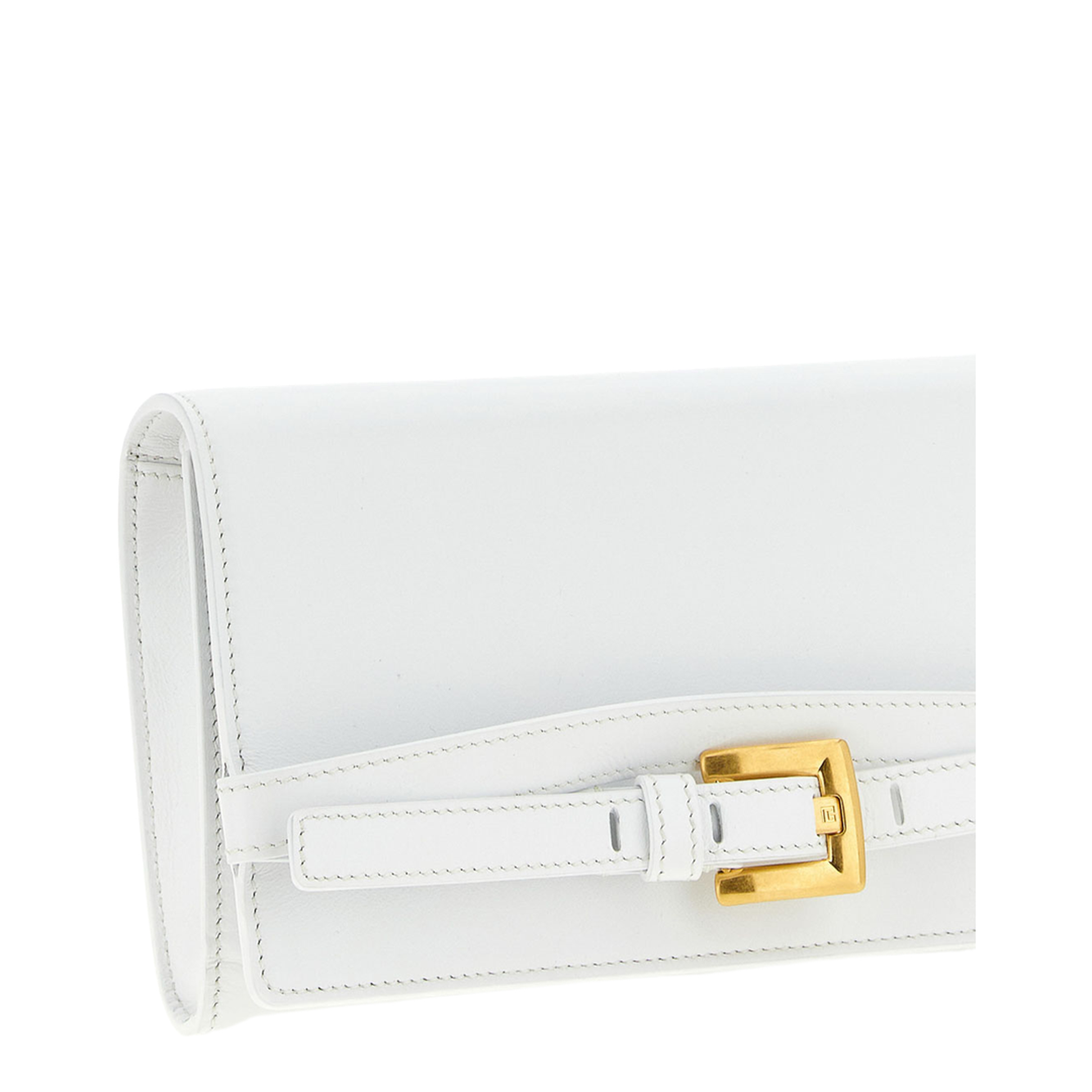 Shuffle Calfskin Wallet On Chain - White - Image 4