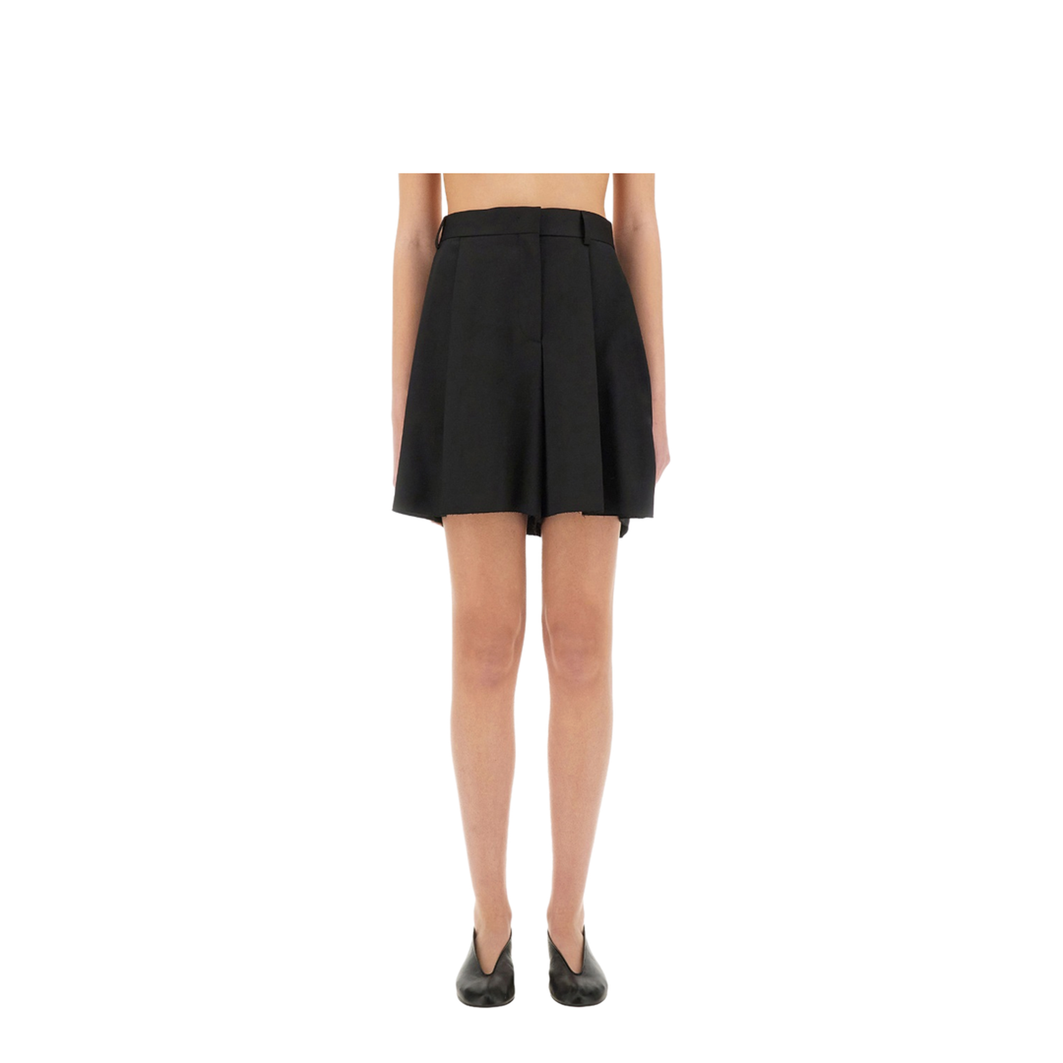 Asymmetrical Wool Shorts - Image 1