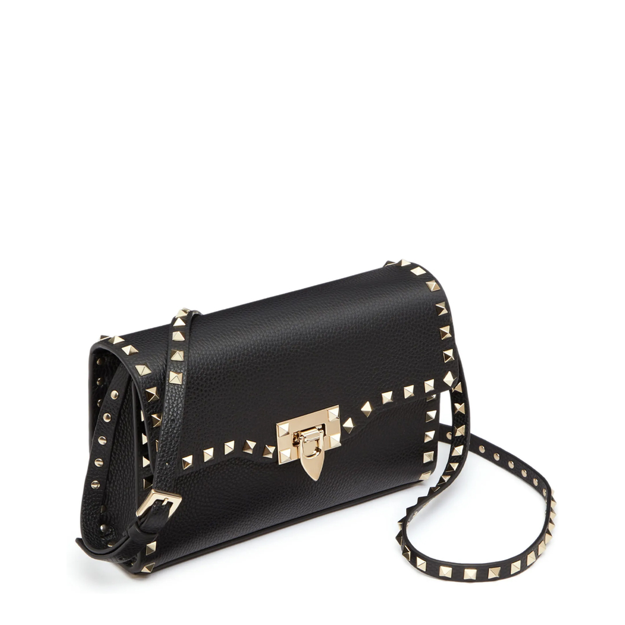 Rockstud Small Garnet Calfskin Crossbody Bag - Image 5
