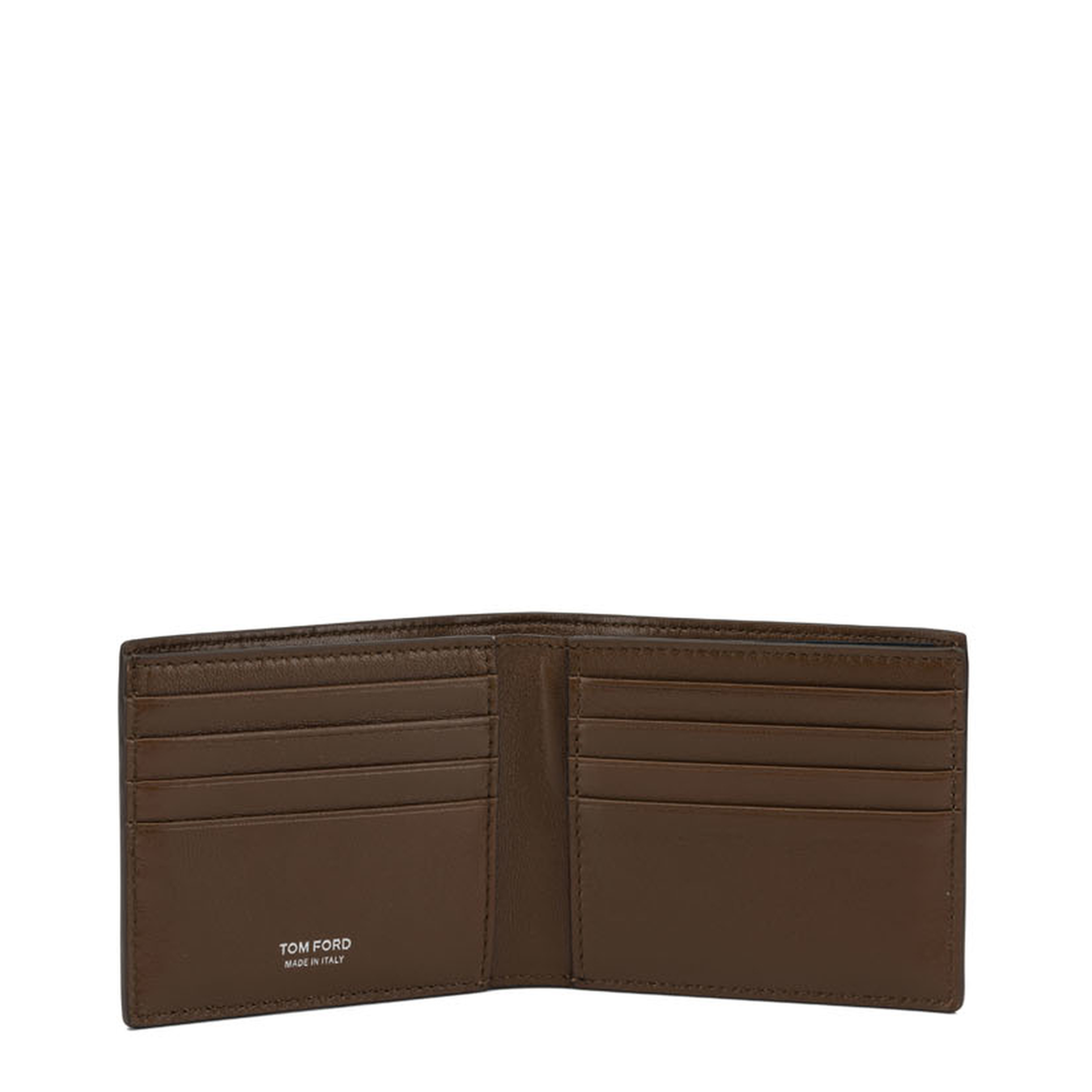Crocodile Print Leather Wallet Brown - Image 5