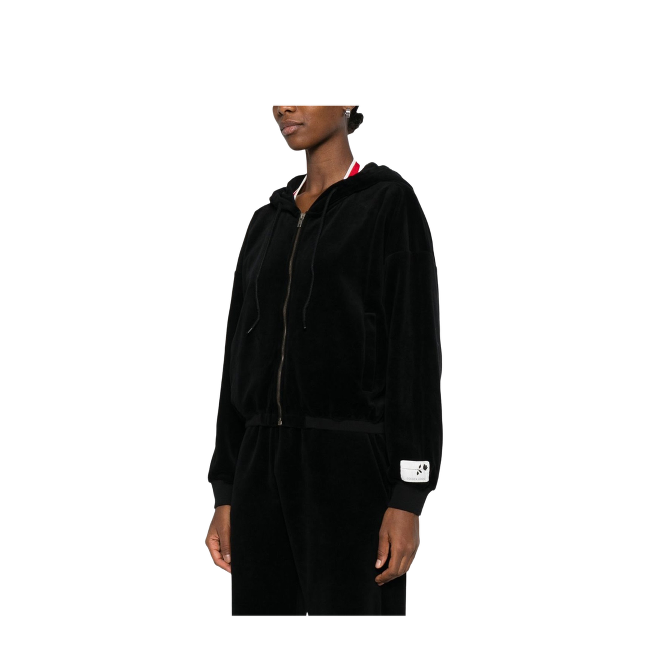Zip-up Hoodie - Black - Image 3