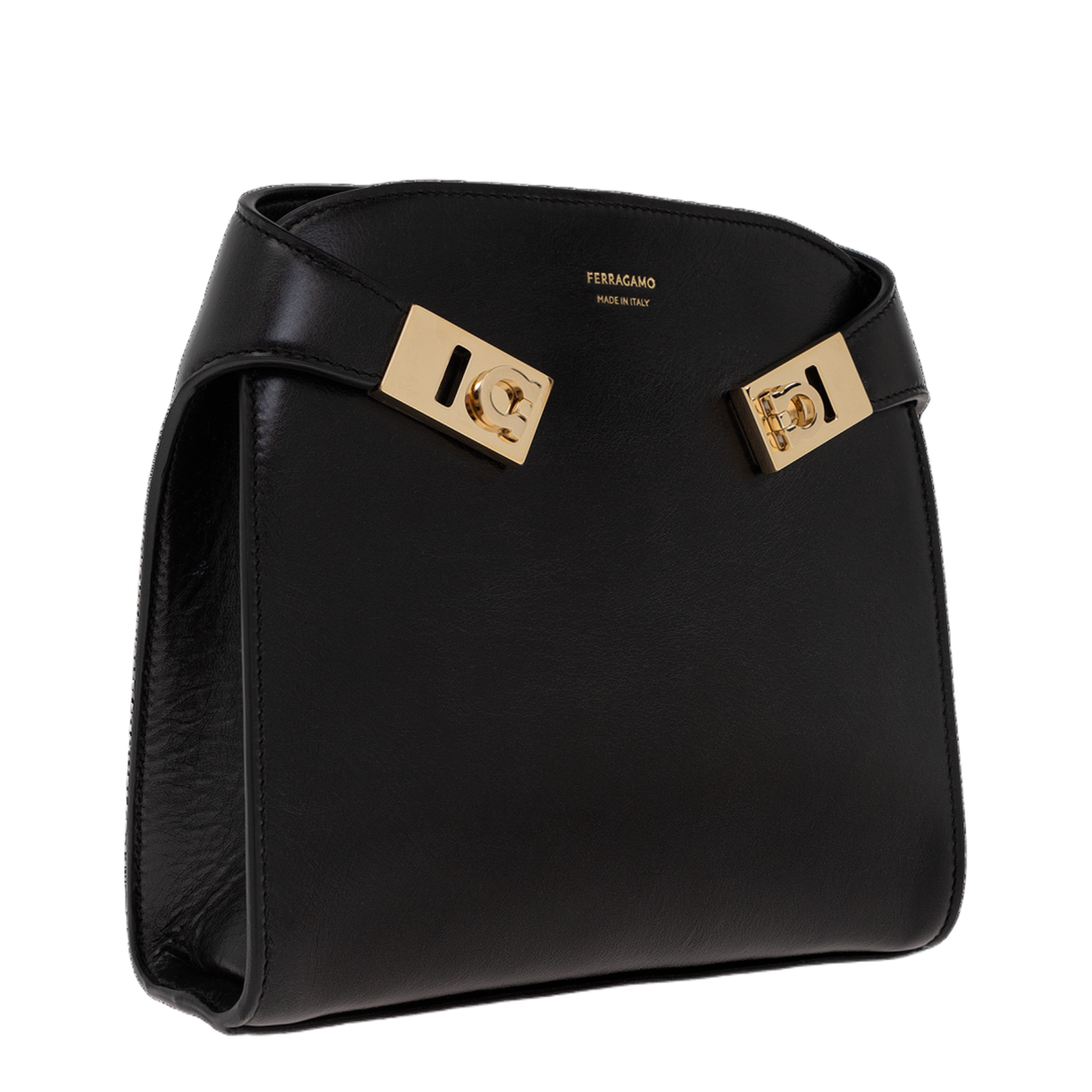 Hug Mini Calfskin Shoulder Bag - Nero - Image 4